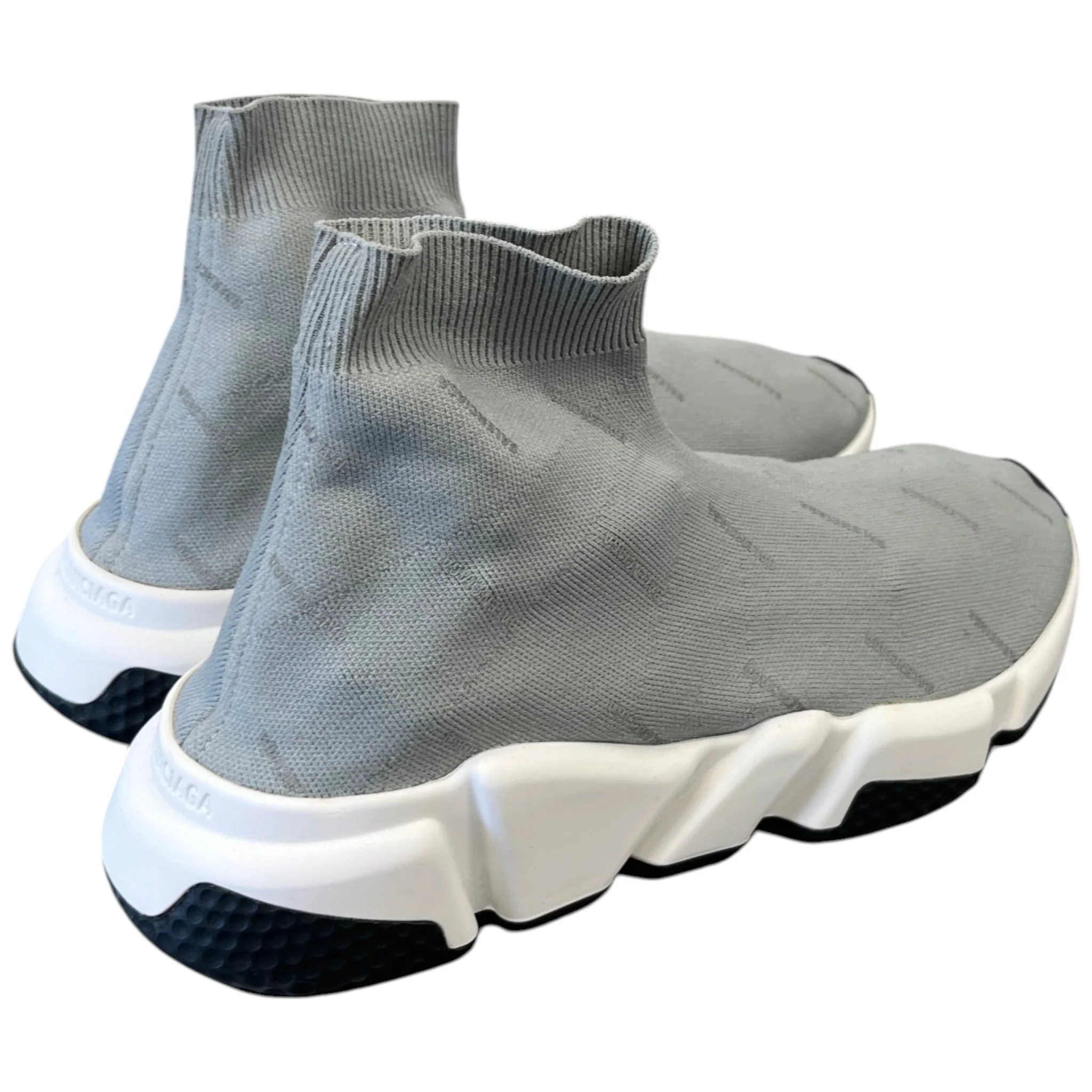 Women's Logo Print Speed Socks High Trainers Grey Size EU 39 / UK 6 - Image 8