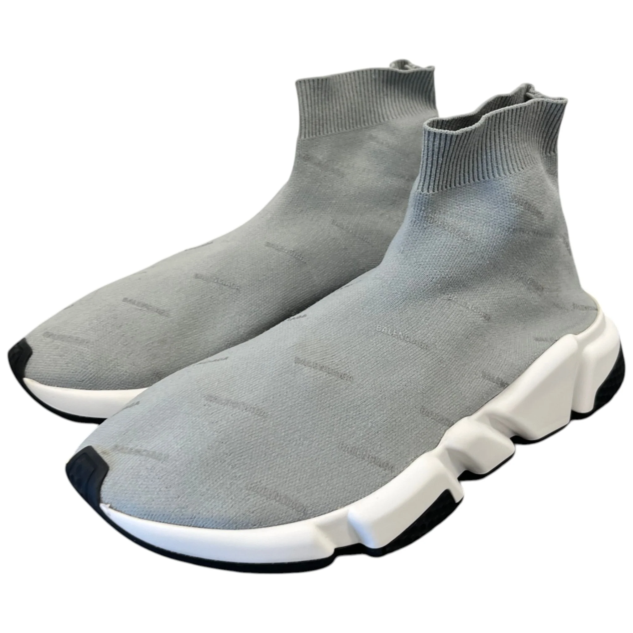 Women's Logo Print Speed Socks High Trainers Grey Size EU 39 / UK 6 - Image 9