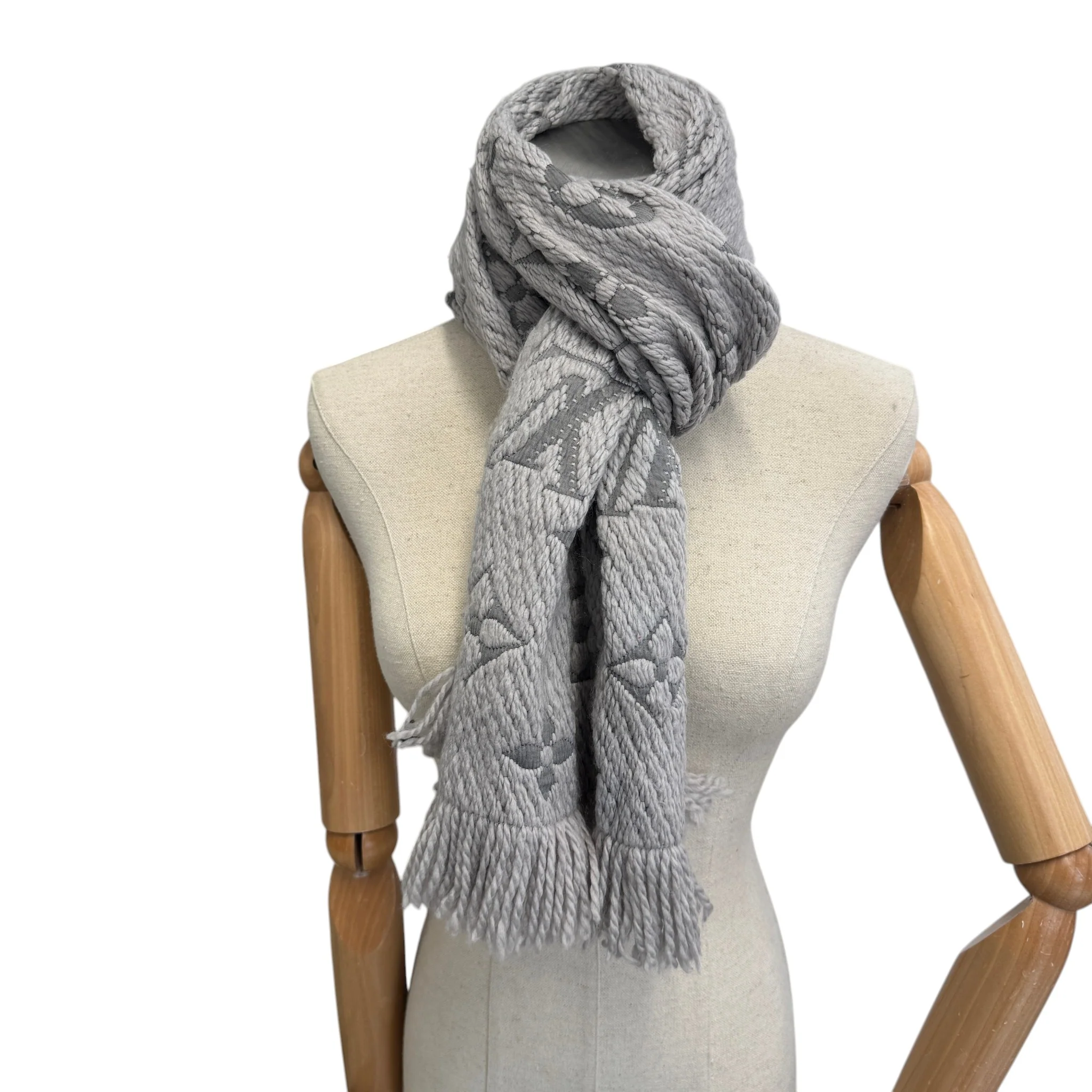 Women's Logomania Scarf Grey - Image 2