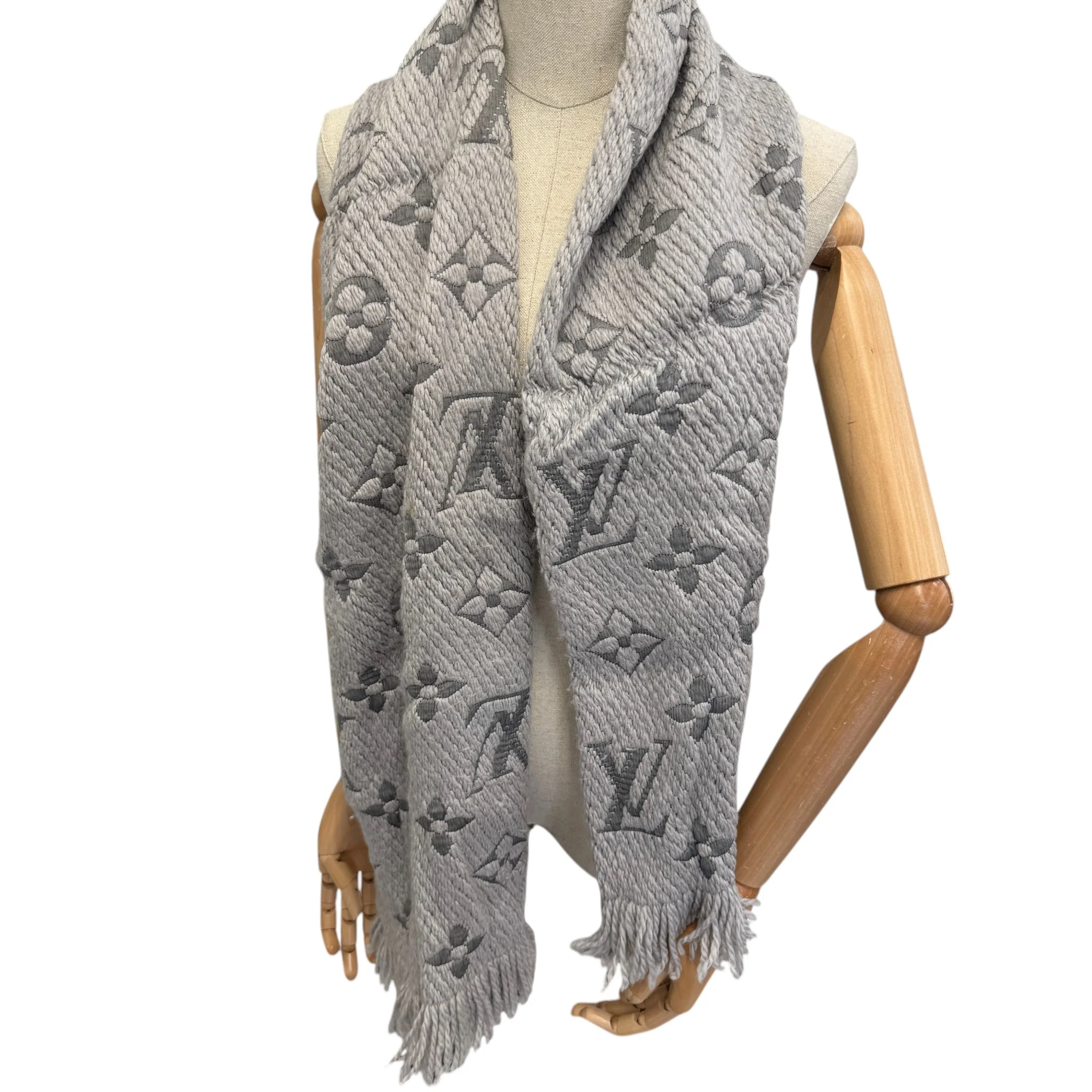 Women's Logomania Scarf Grey - Image 4