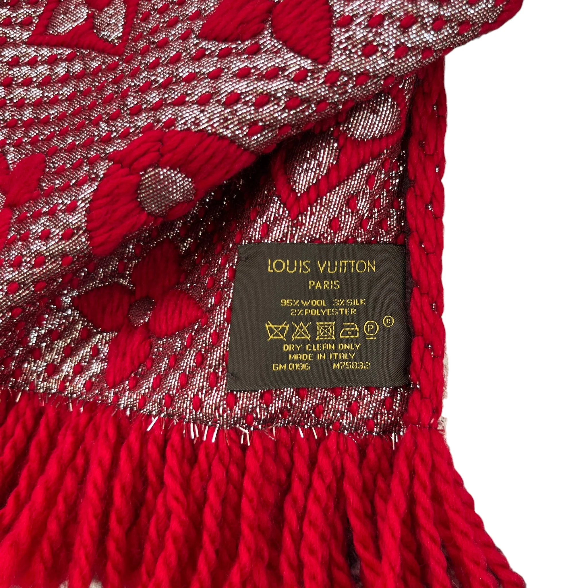 Women's Logomania Scarf Red - Image 4