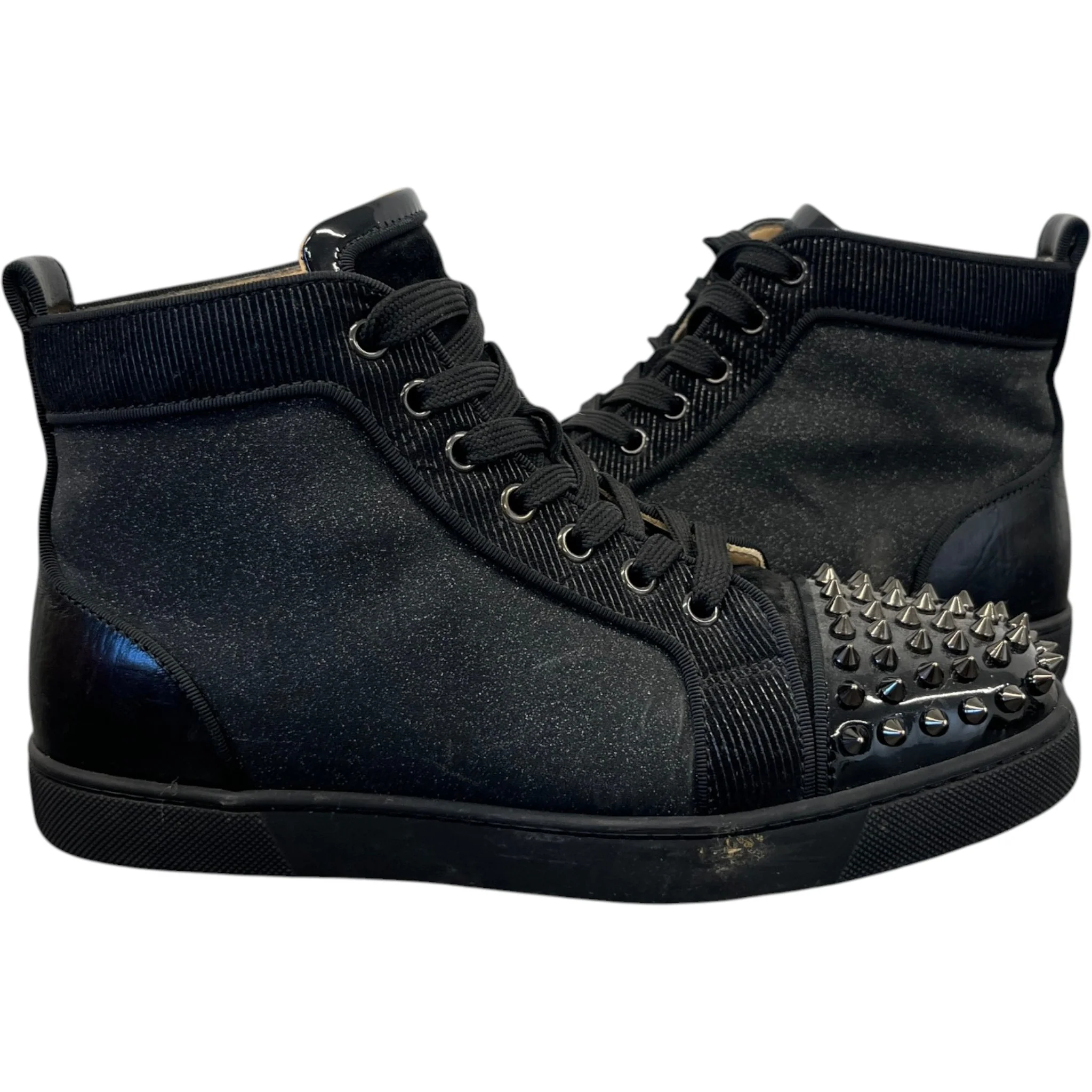 Women's Lou Spikes Glitter High Trainers Black Size EU 38.5 / UK 5.5 - Image 3