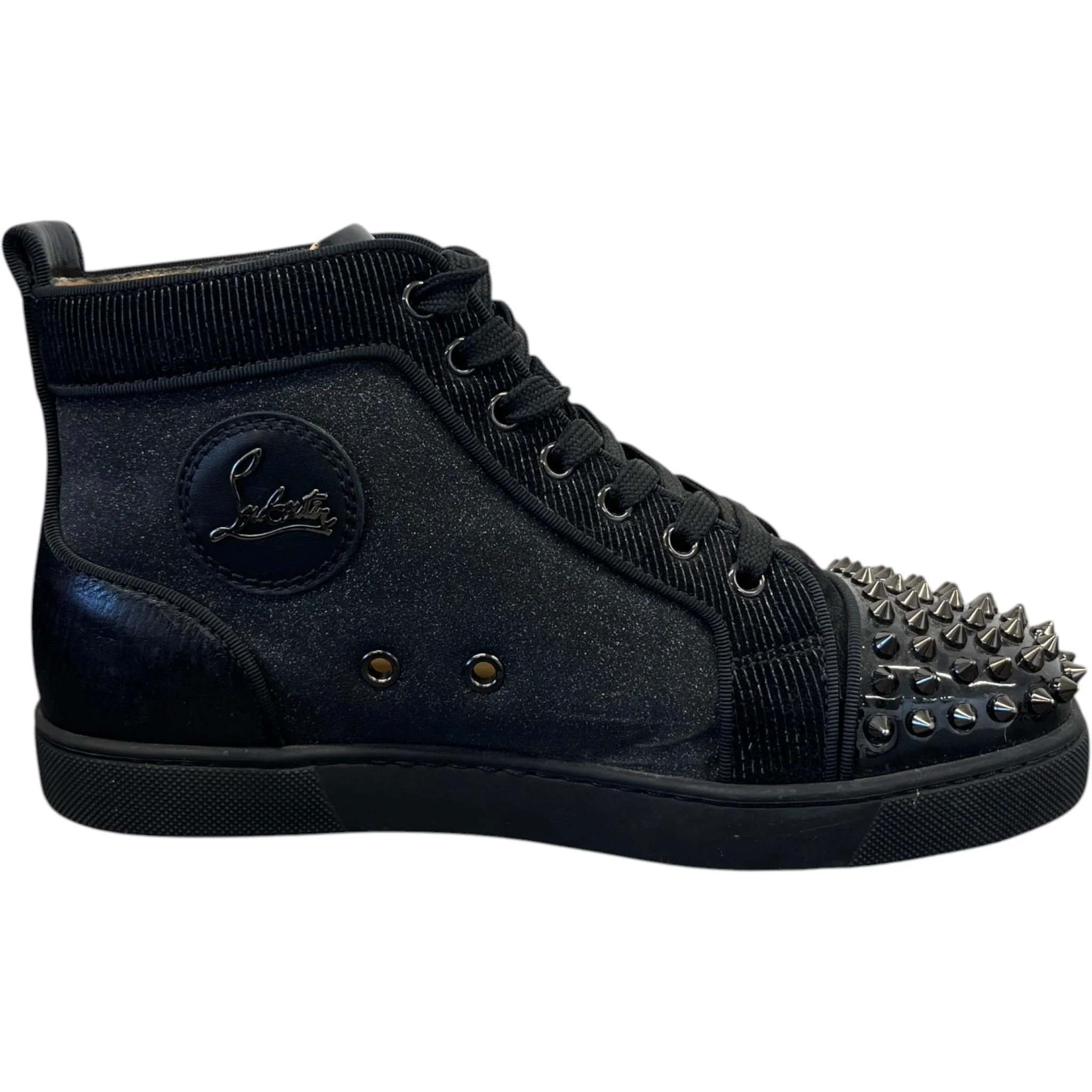 Women's Lou Spikes Glitter High Trainers Black Size EU 38.5 / UK 5.5 - Image 4