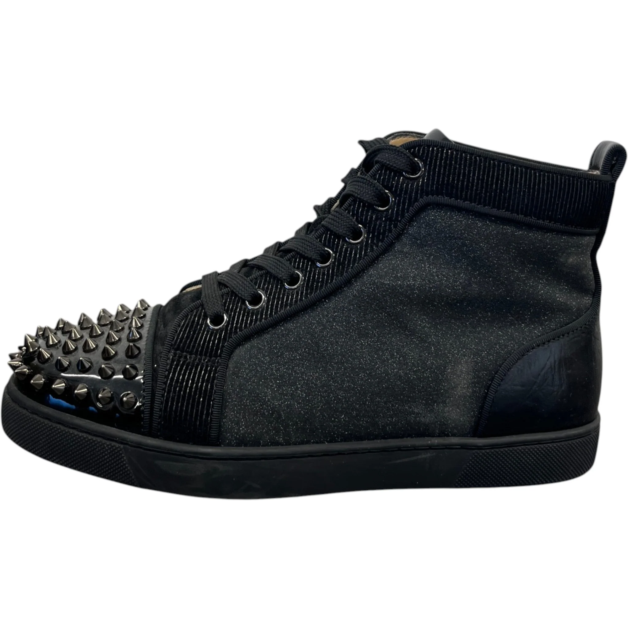 Women's Lou Spikes Glitter High Trainers Black Size EU 38.5 / UK 5.5 - Image 5