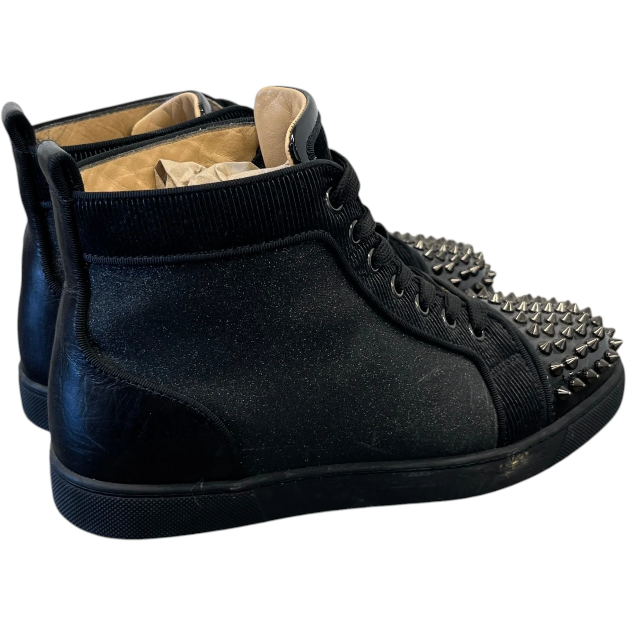 Women's Lou Spikes Glitter High Trainers Black Size EU 38.5 / UK 5.5 - Image 8