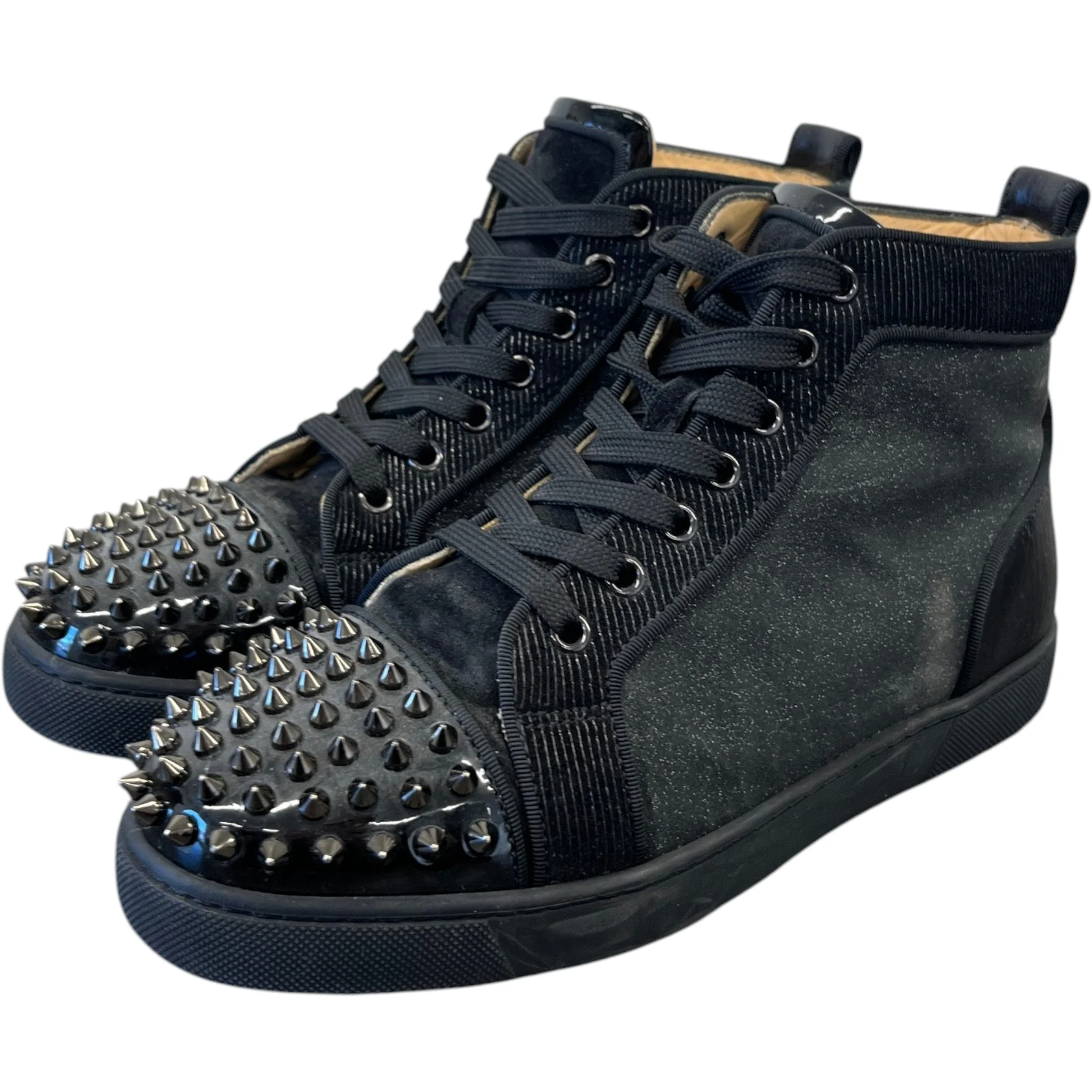 Women's Lou Spikes Glitter High Trainers Black Size EU 38.5 / UK 5.5 - Image 9