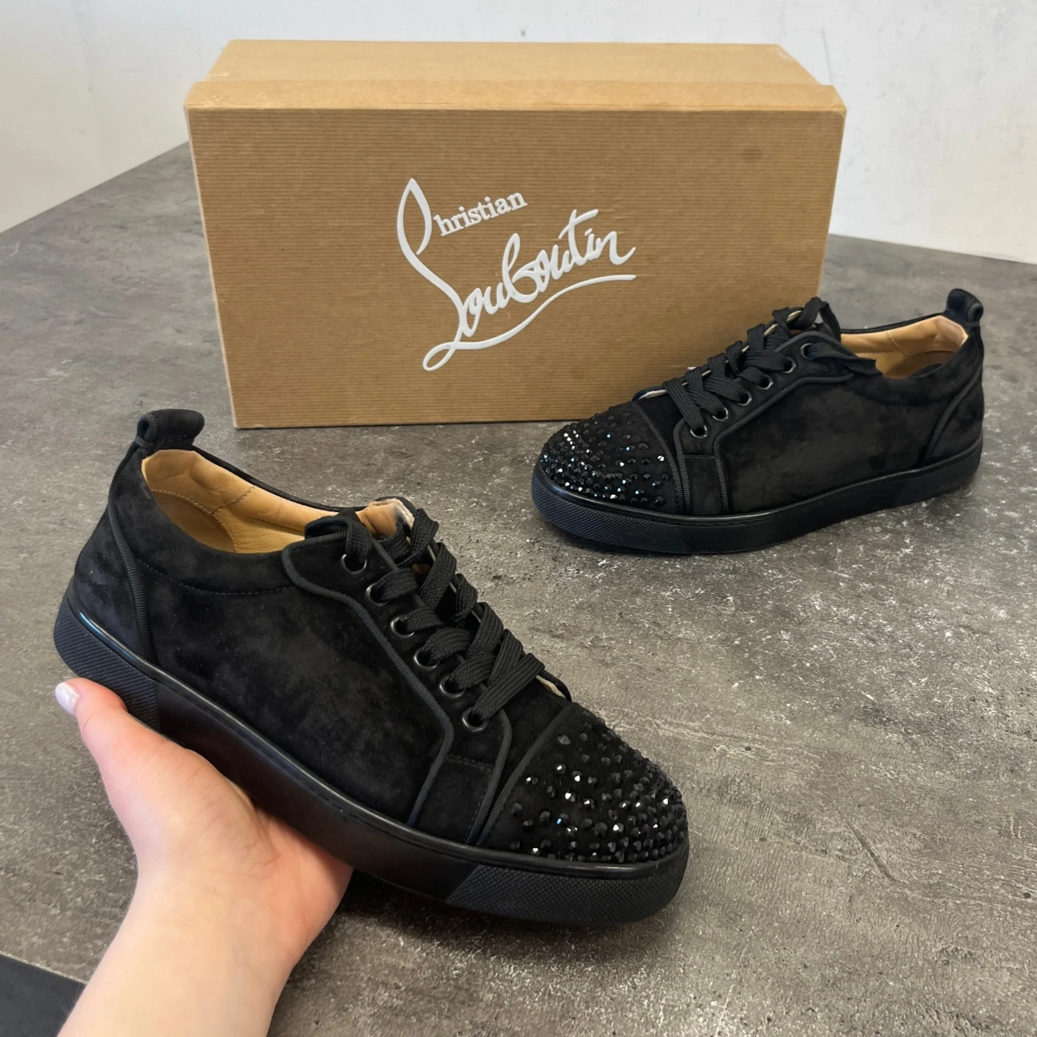 Women's Louis Junior Flat Low Trainers Black Size EU 37 / UK 4 - Image 13