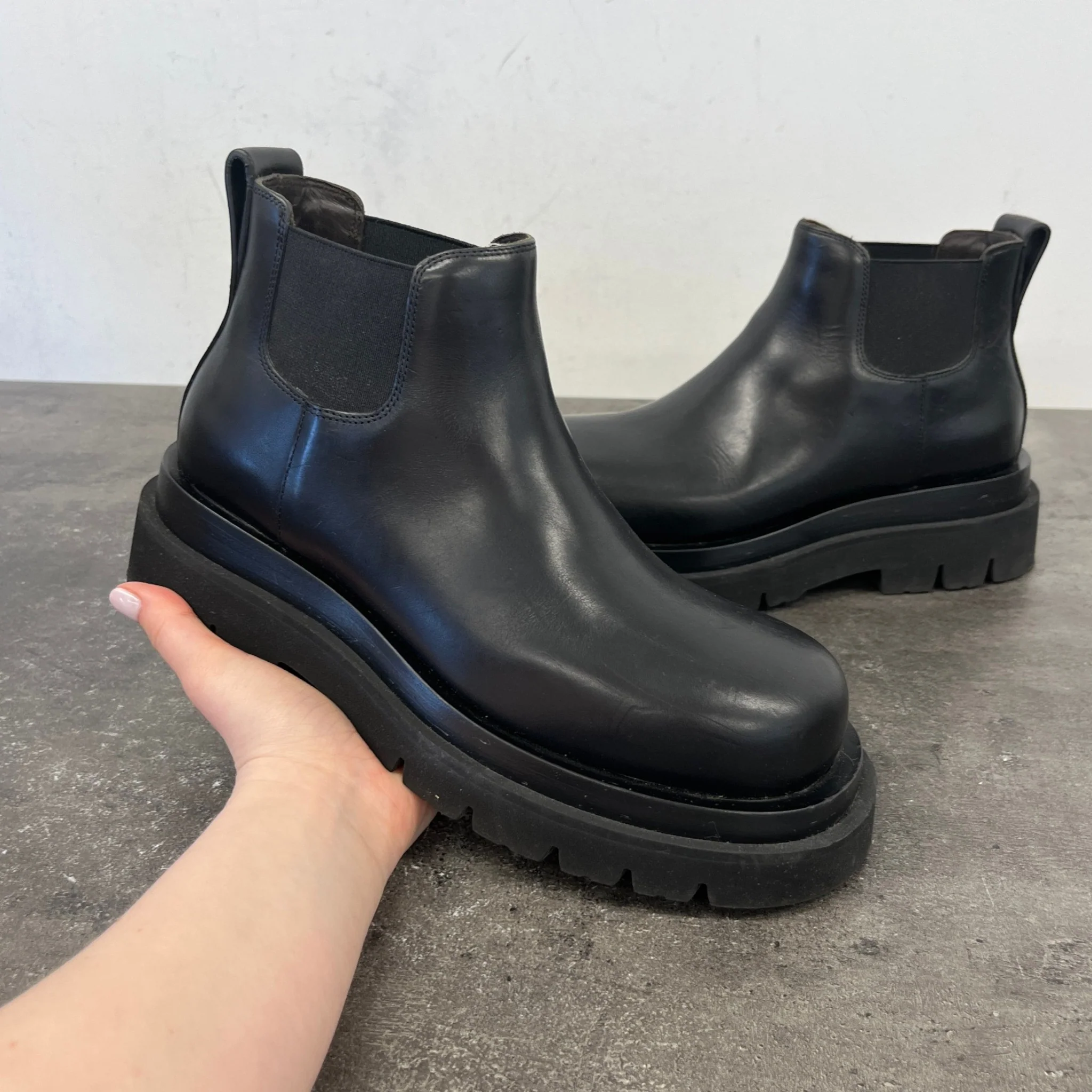 Women's Lug Chelsea Ankle Boots Black Size EU 37.5 / UK 4.5 - Image 12