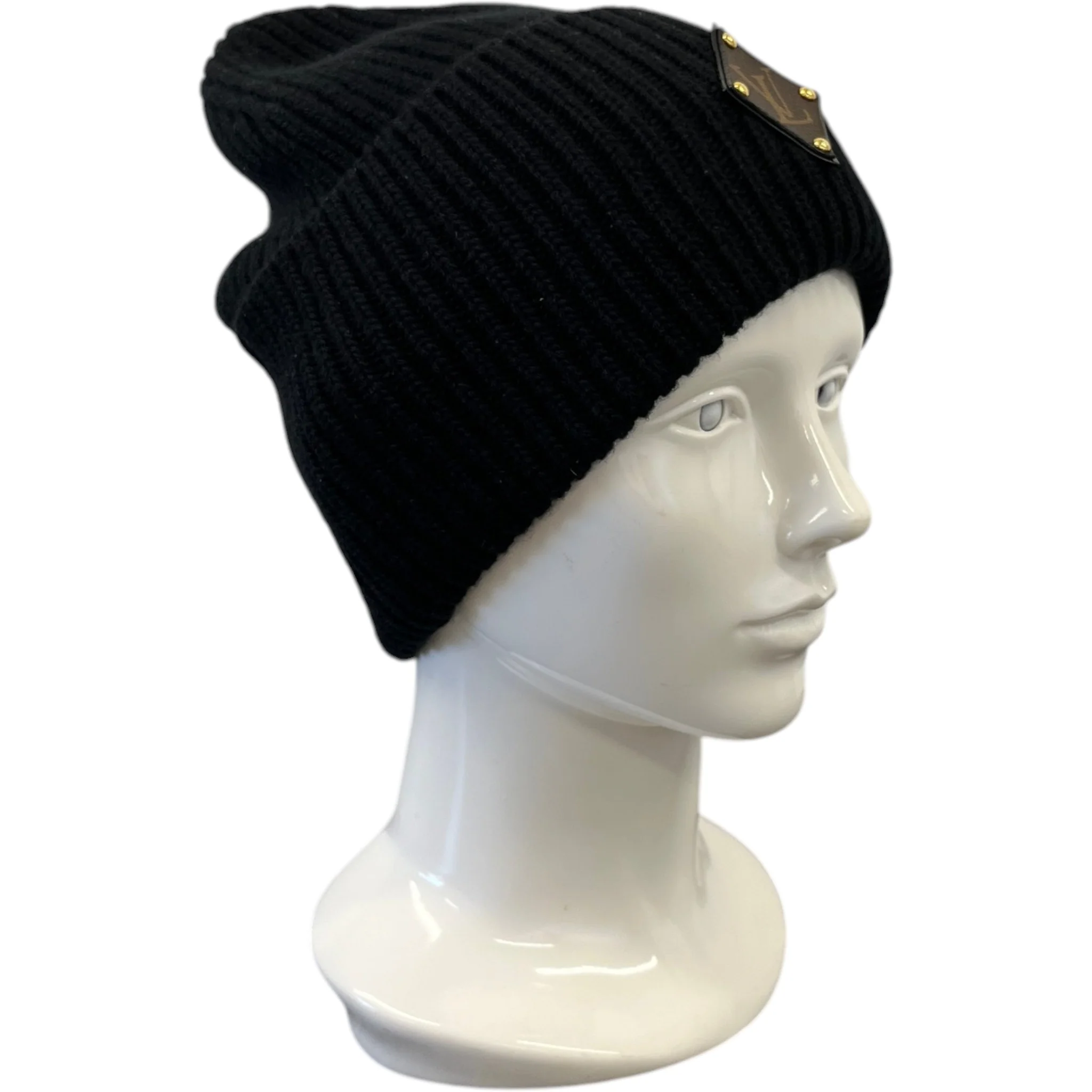 Women's Lv Initials Hat Black - Image 3