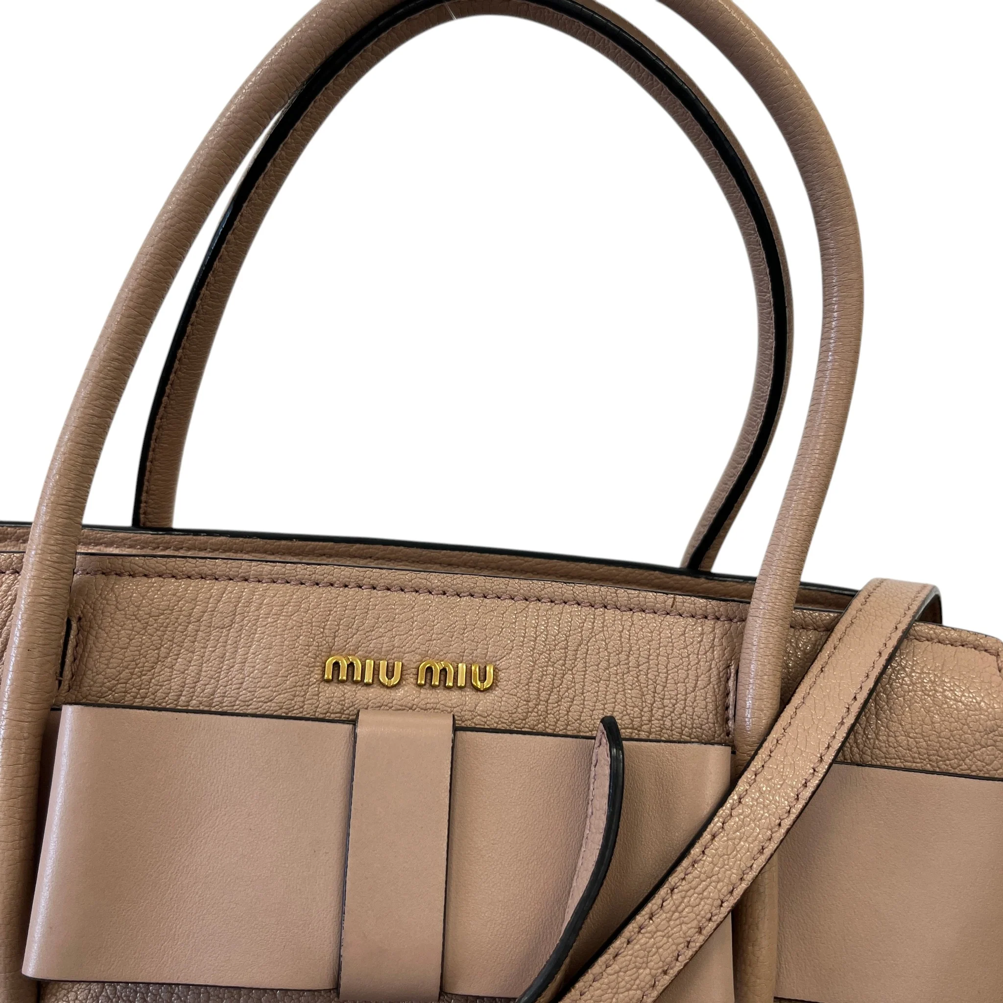Women's Madras Fiocco Bow Tote Bag Nude - Image 11