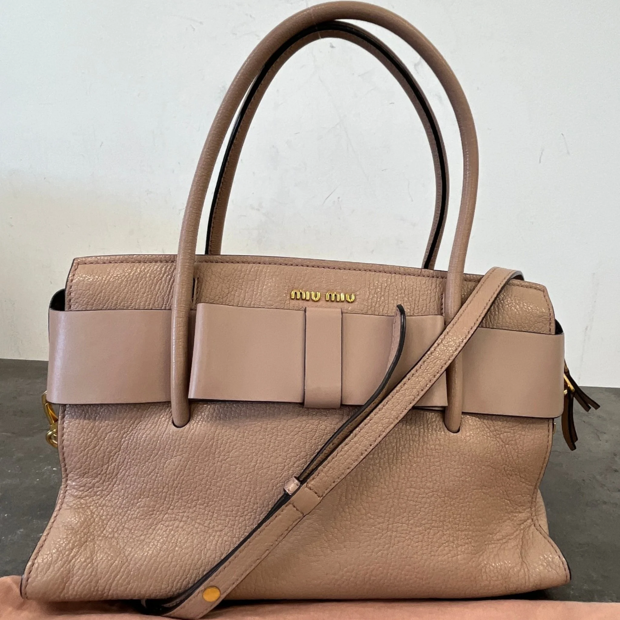 Women's Madras Fiocco Bow Tote Bag Nude - Image 13