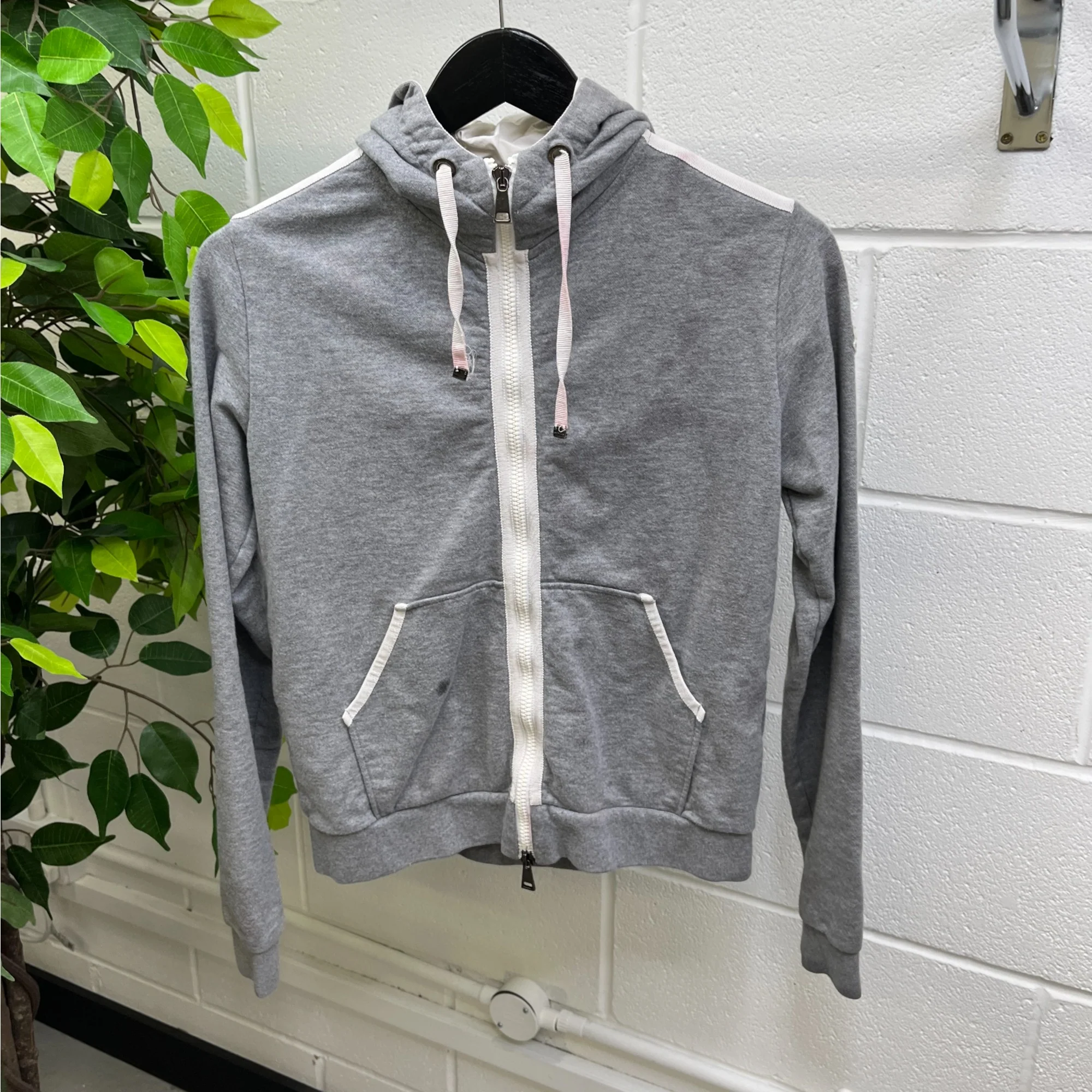 Women's Maglia Cardigan Hoodie Grey Size M - Image 9