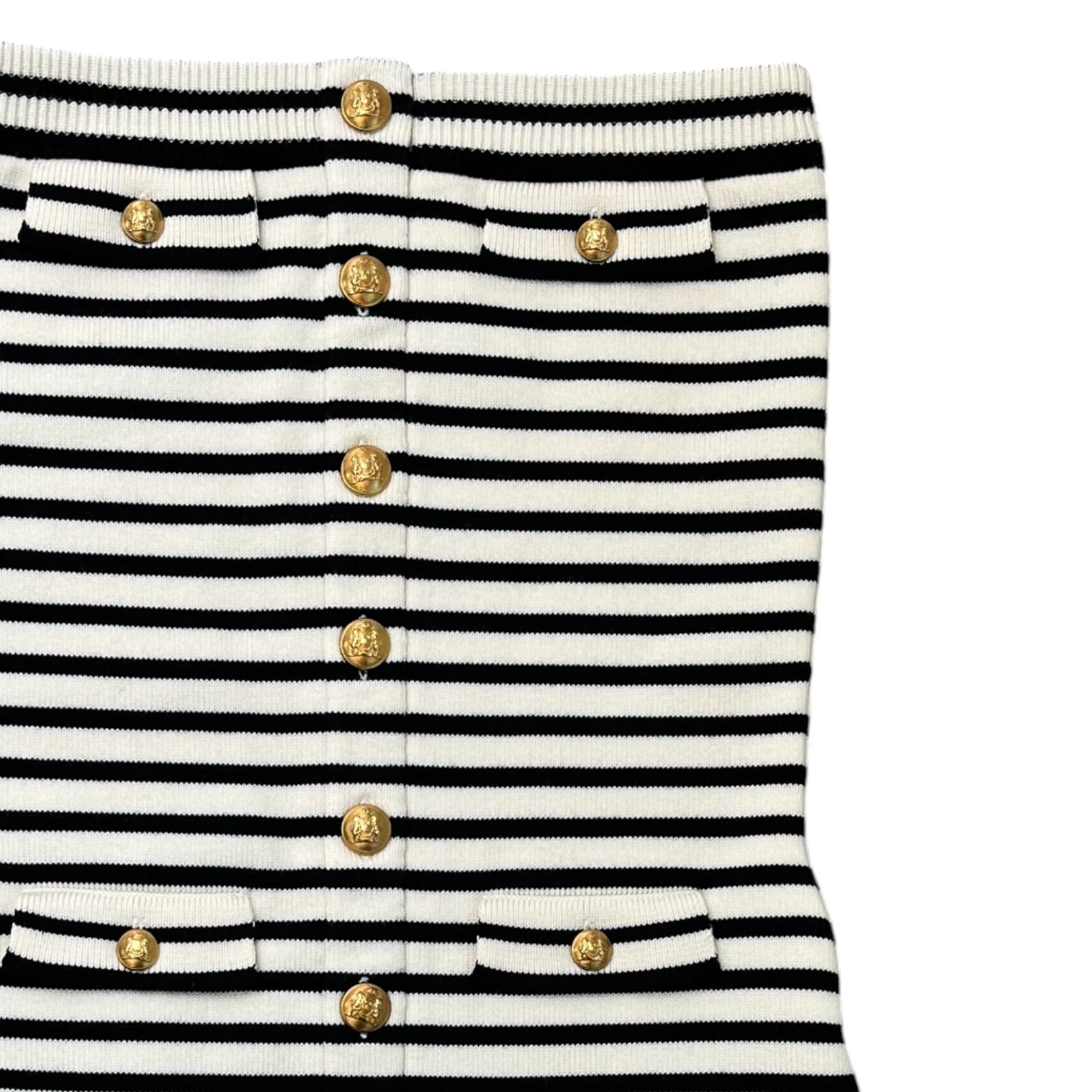 Women's Marinière Striped Knit Mini Dress Top Cream Size L - Image 3