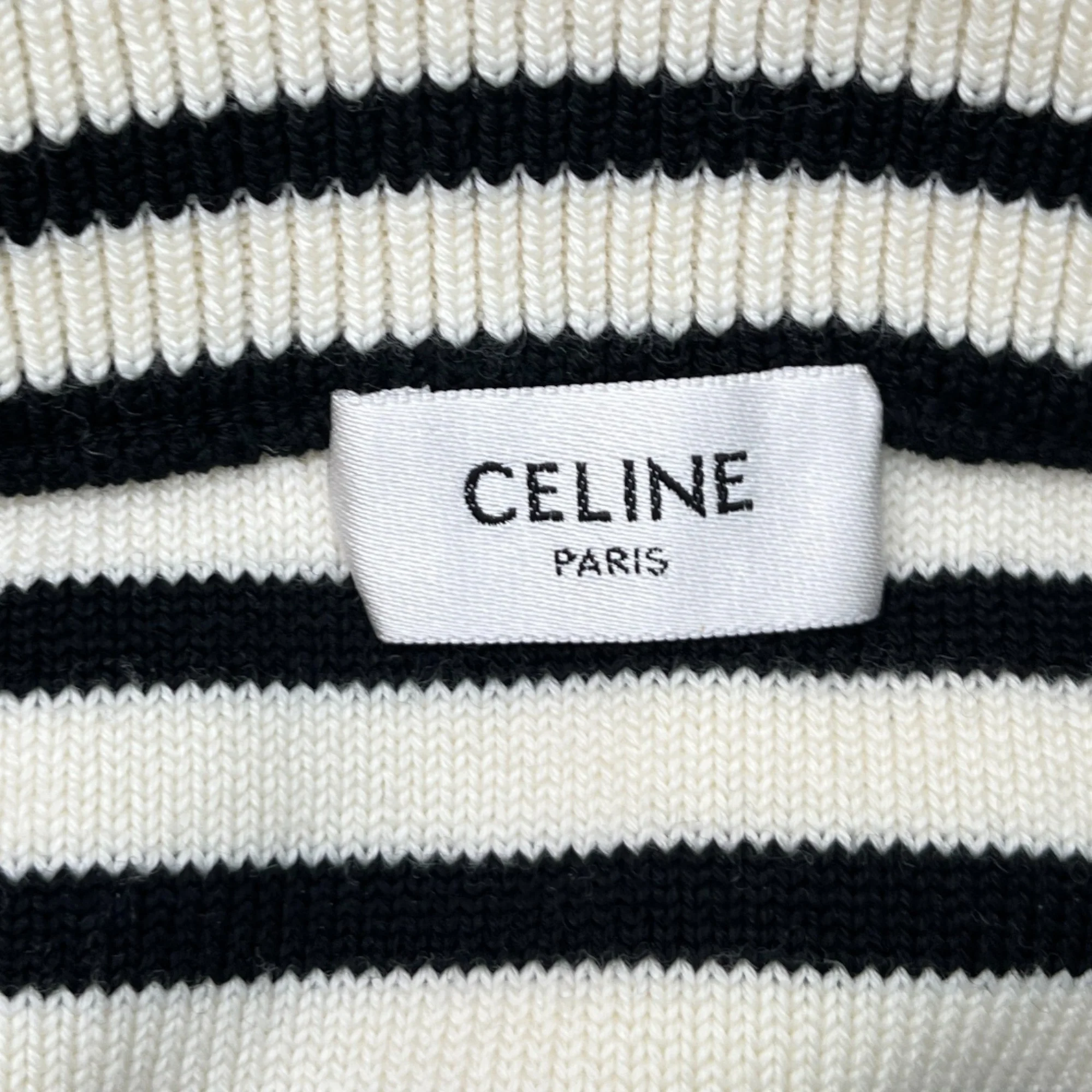 Women's Marinière Striped Knit Mini Dress Top Cream Size L - Image 5