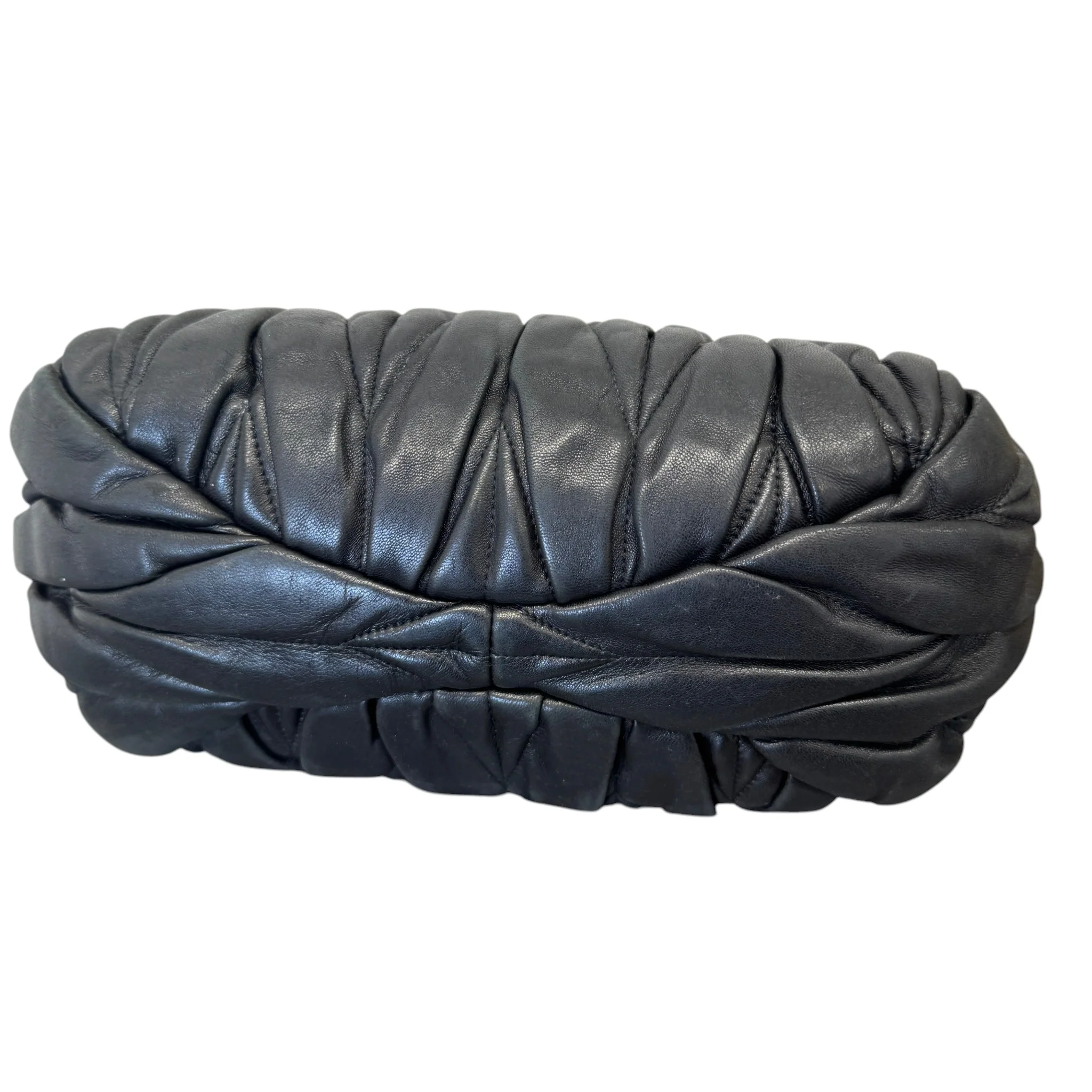 Women's Matelasse Leather 2Way Bag Black - Image 8