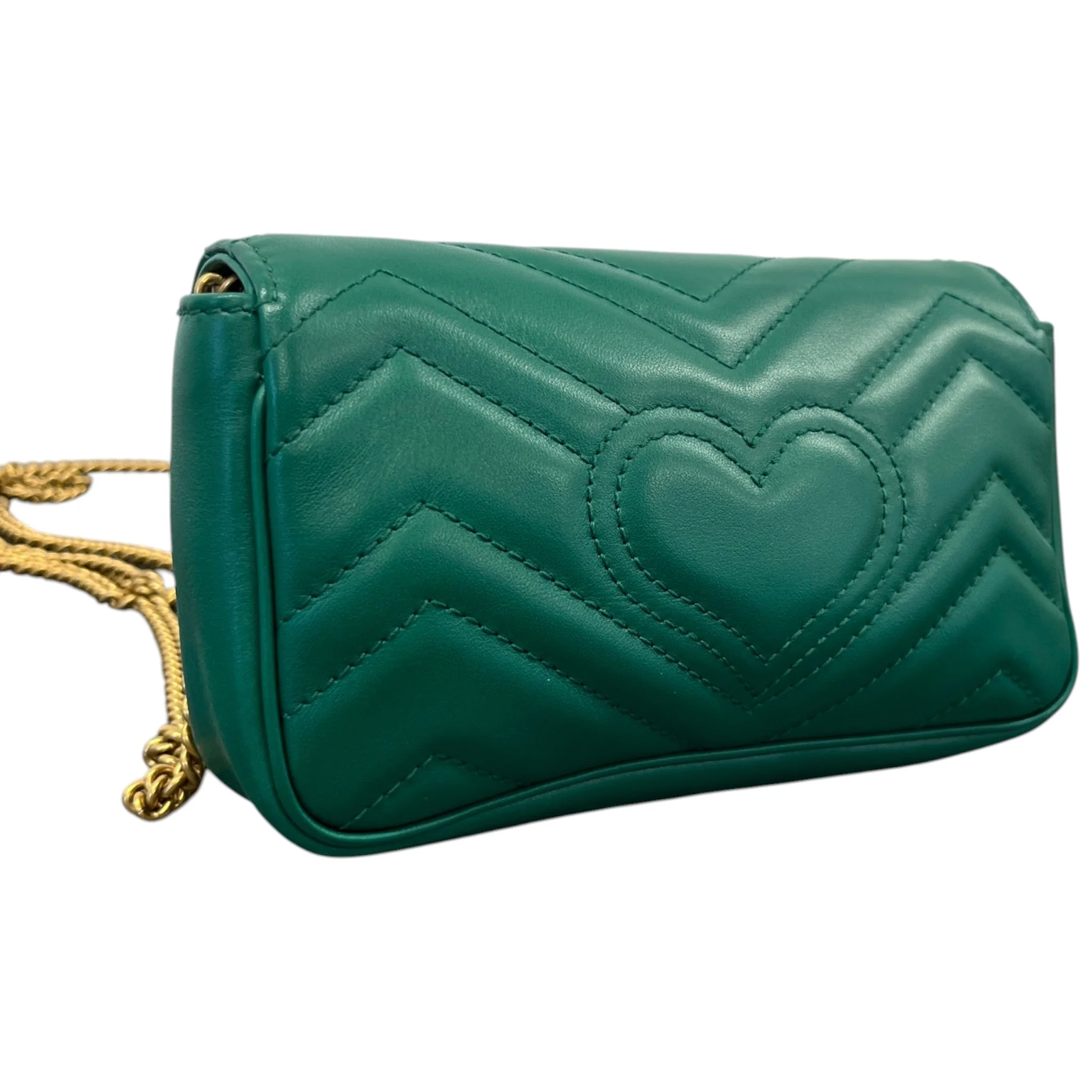 Women's Matelassé Super Mini Bag Green - Image 8