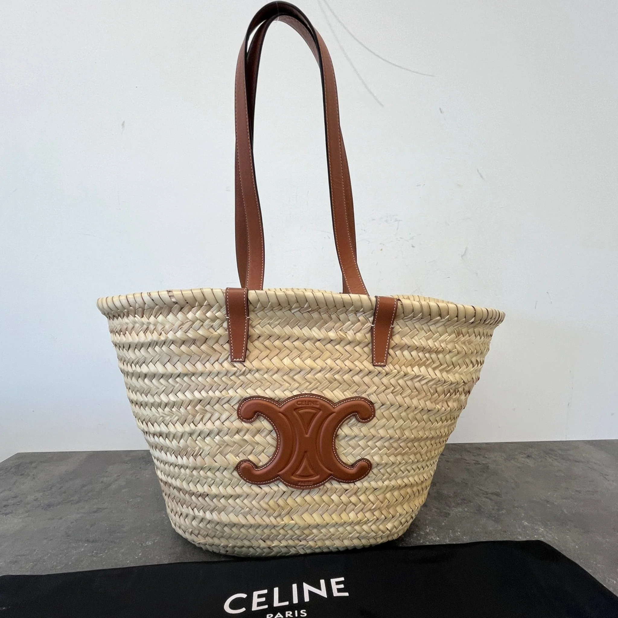 Women's Medium Classic Panier Basket Bag Beige - Image 13