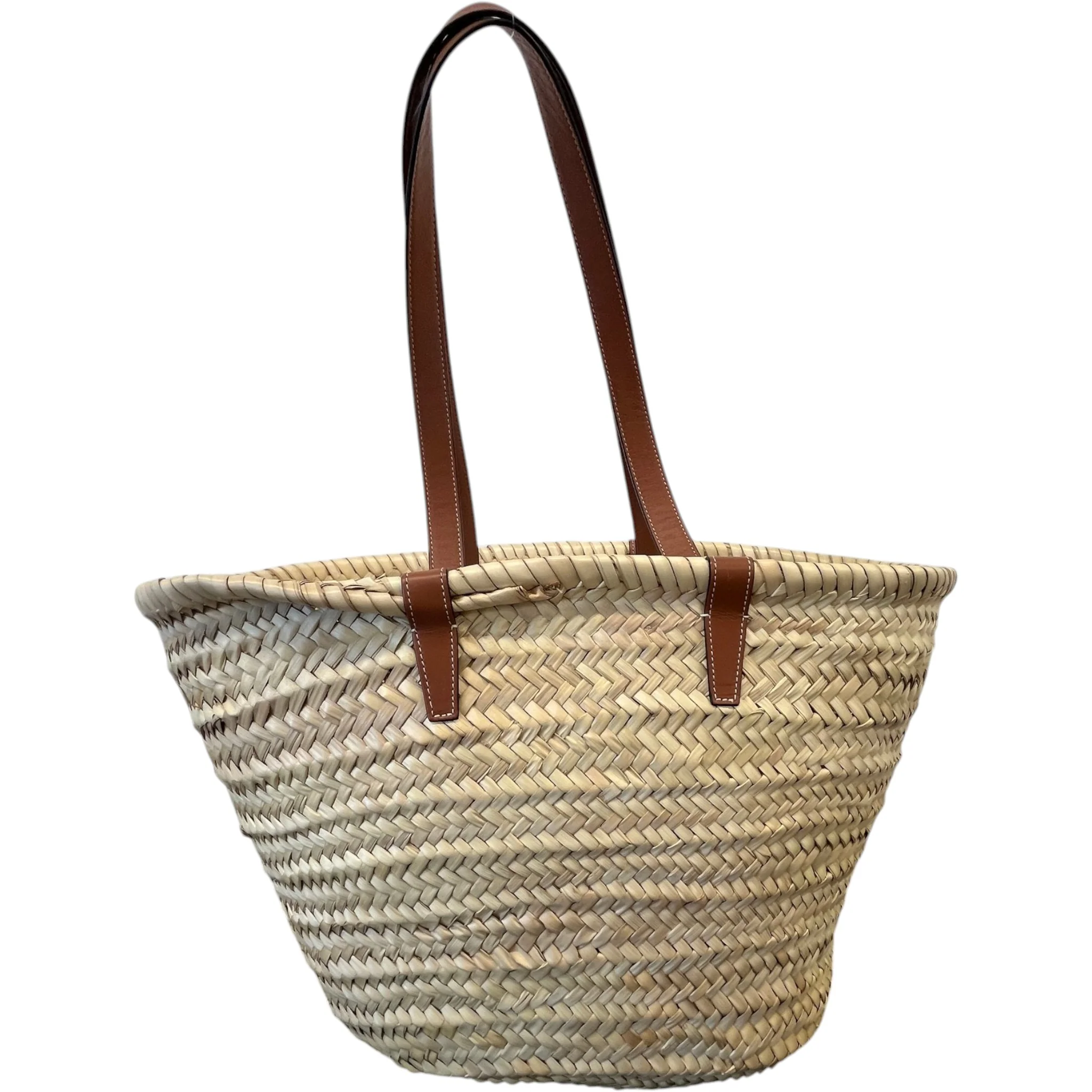 Women's Medium Classic Panier Basket Bag Beige - Image 2