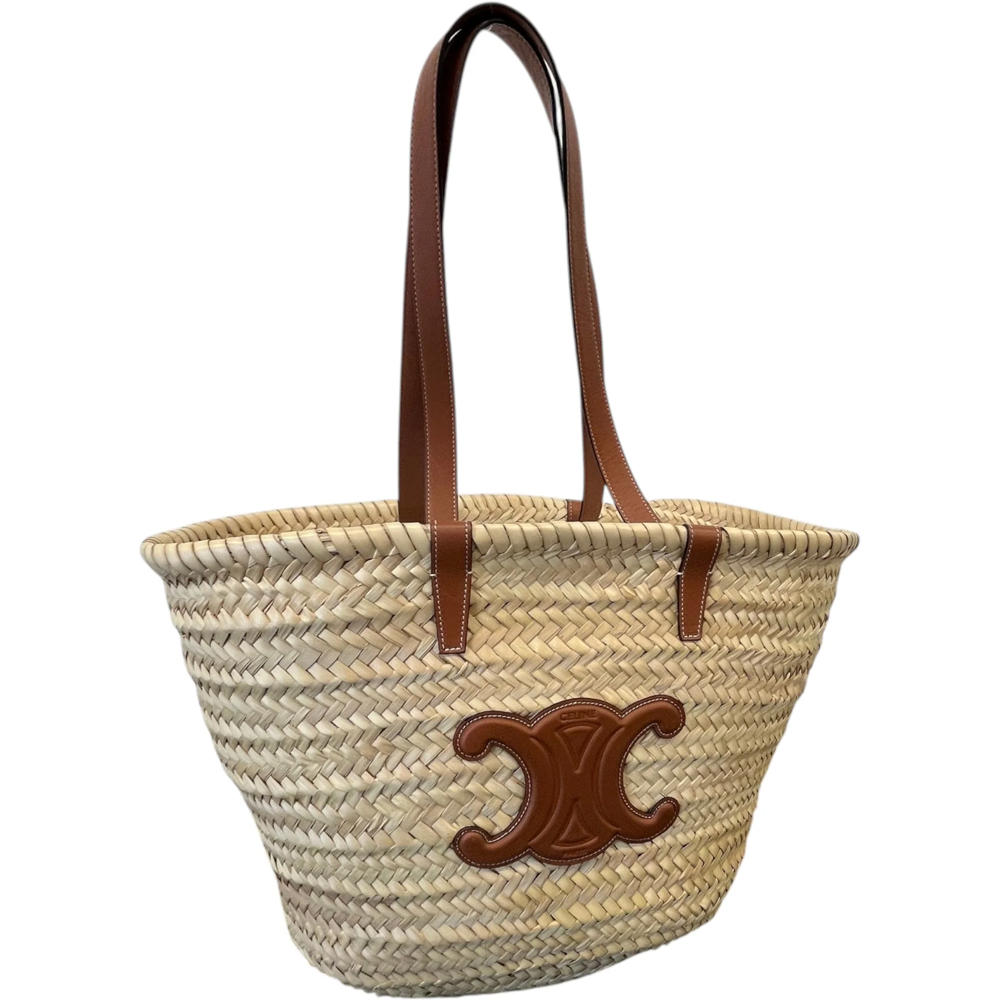 Women's Medium Classic Panier Basket Bag Beige - Image 4