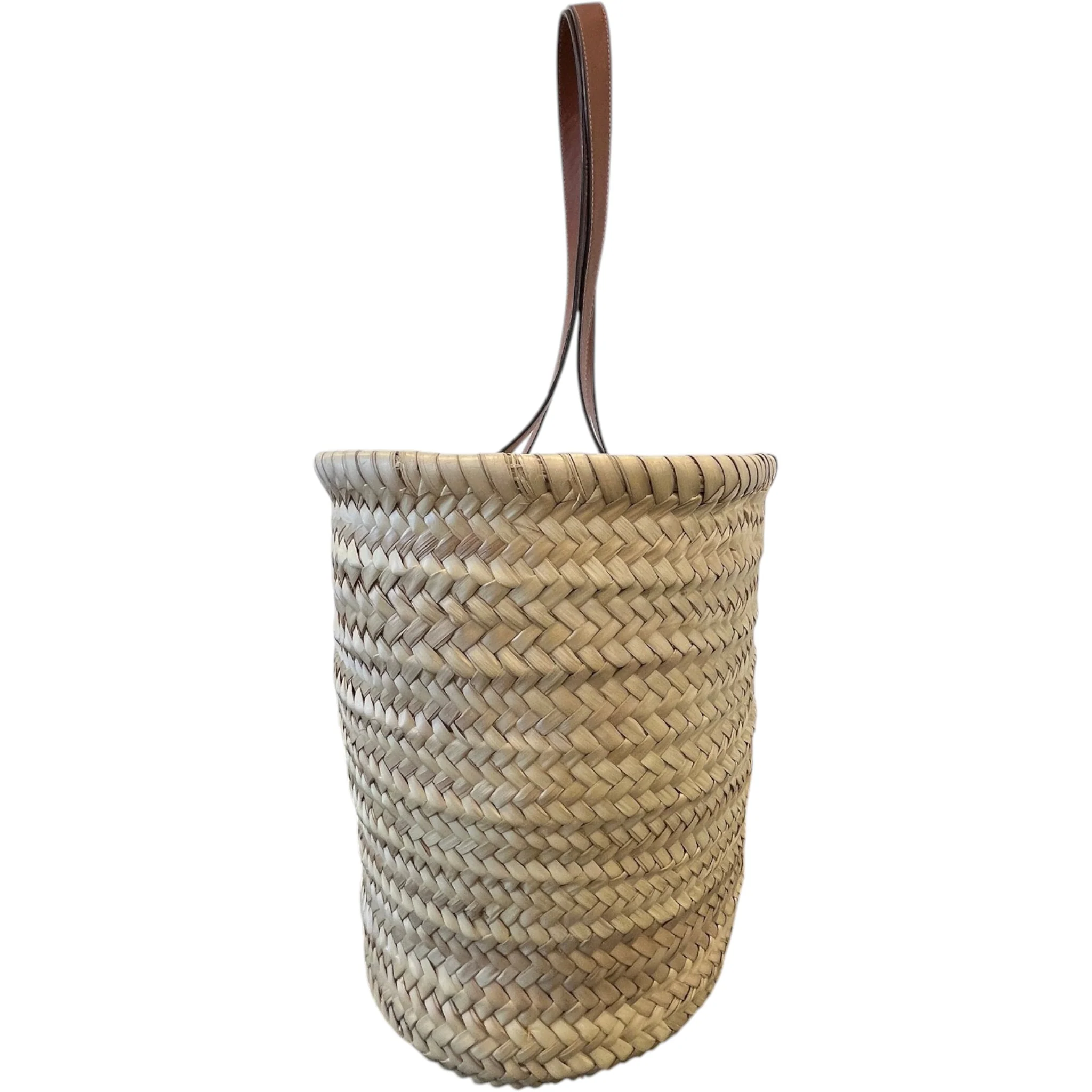 Women's Medium Classic Panier Basket Bag Beige - Image 5