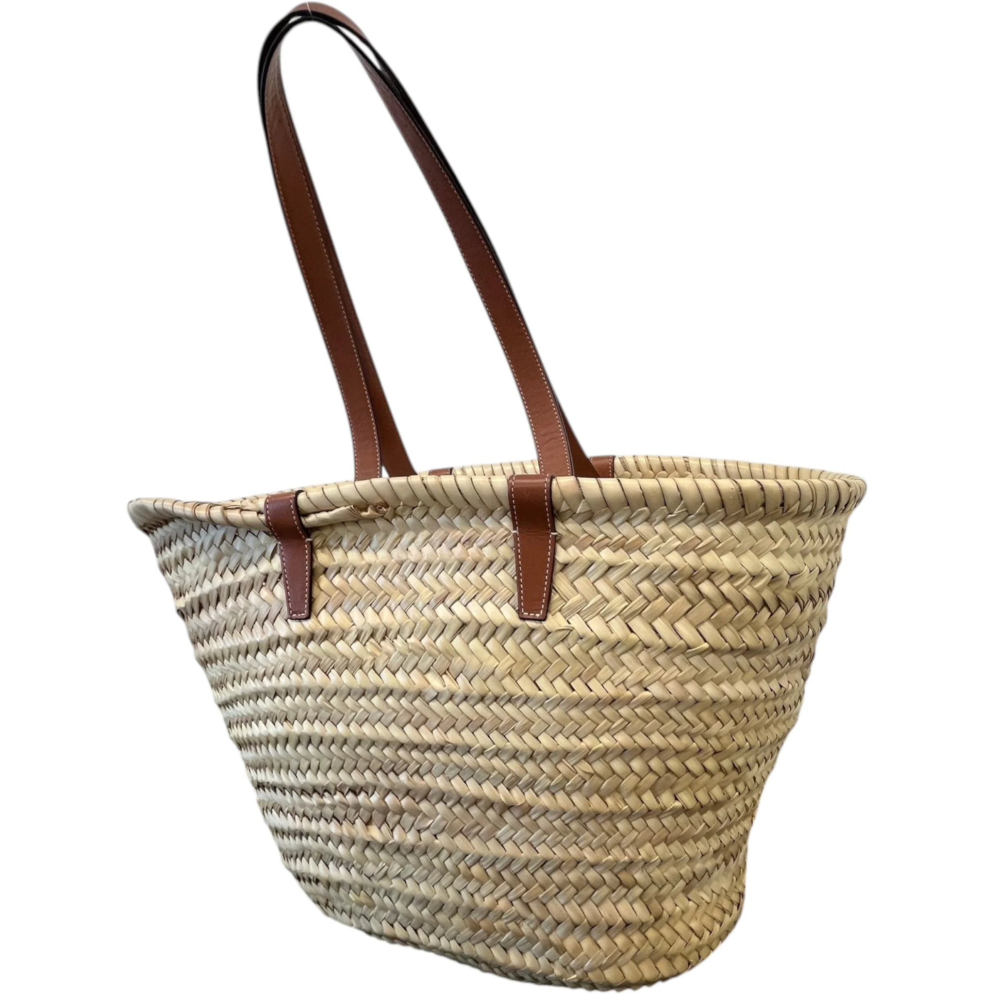 Women's Medium Classic Panier Basket Bag Beige - Image 7