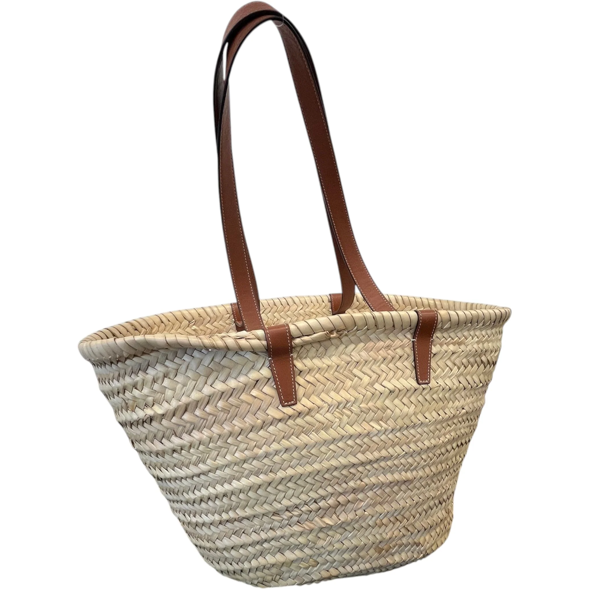 Women's Medium Classic Panier Basket Bag Beige - Image 8