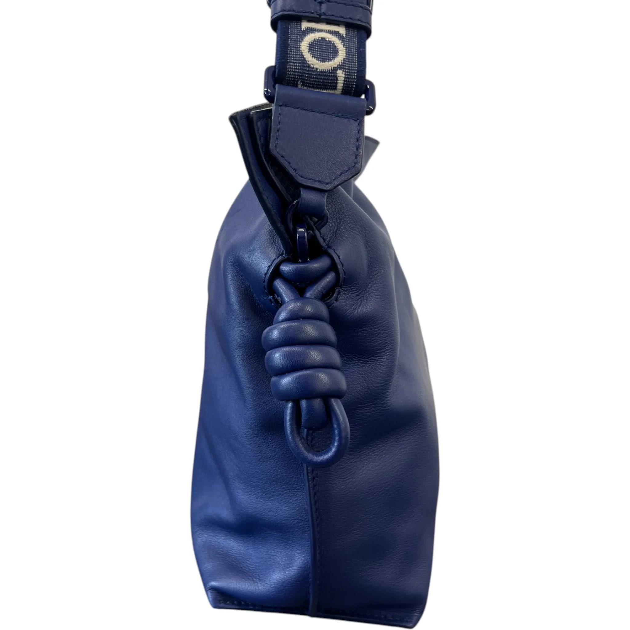 Women's Medium Coil Flamenco Calfskin Bag Blue - Image 7