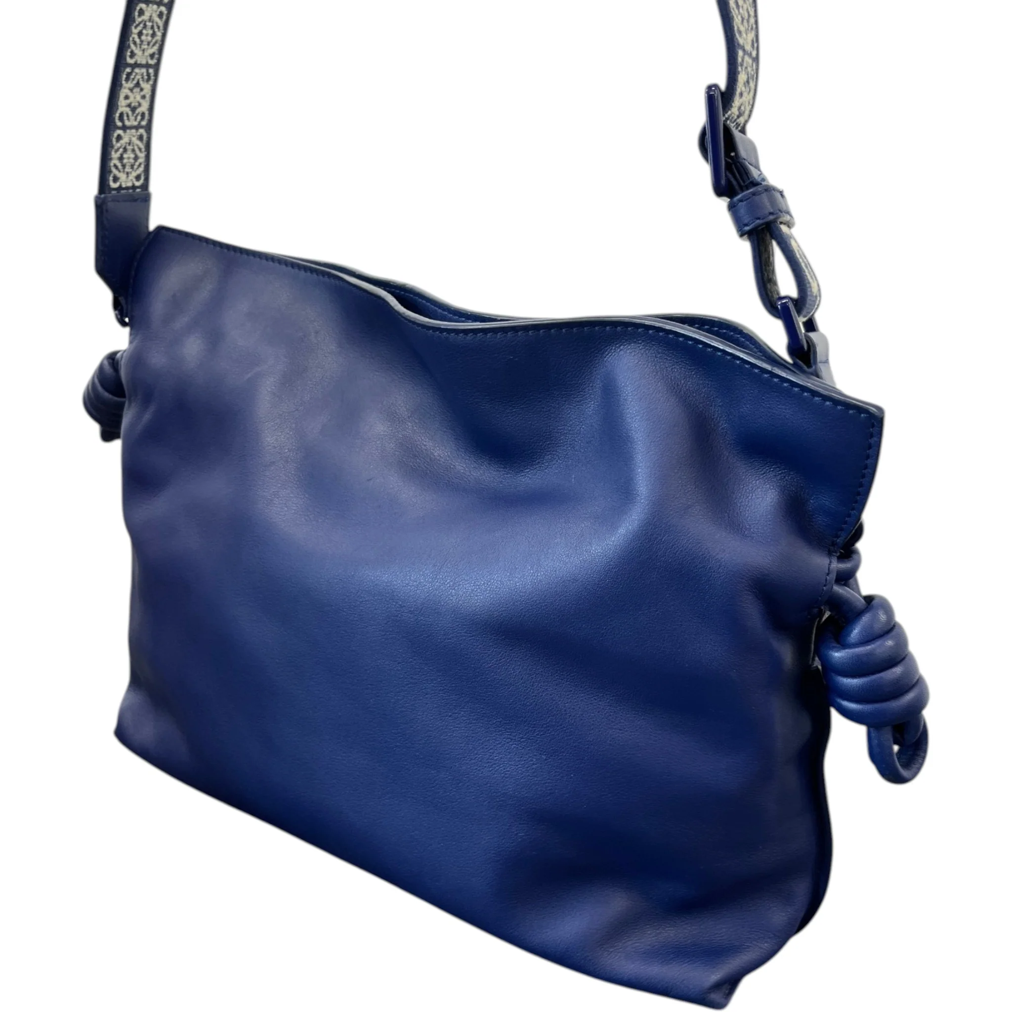 Women's Medium Coil Flamenco Calfskin Bag Blue - Image 9