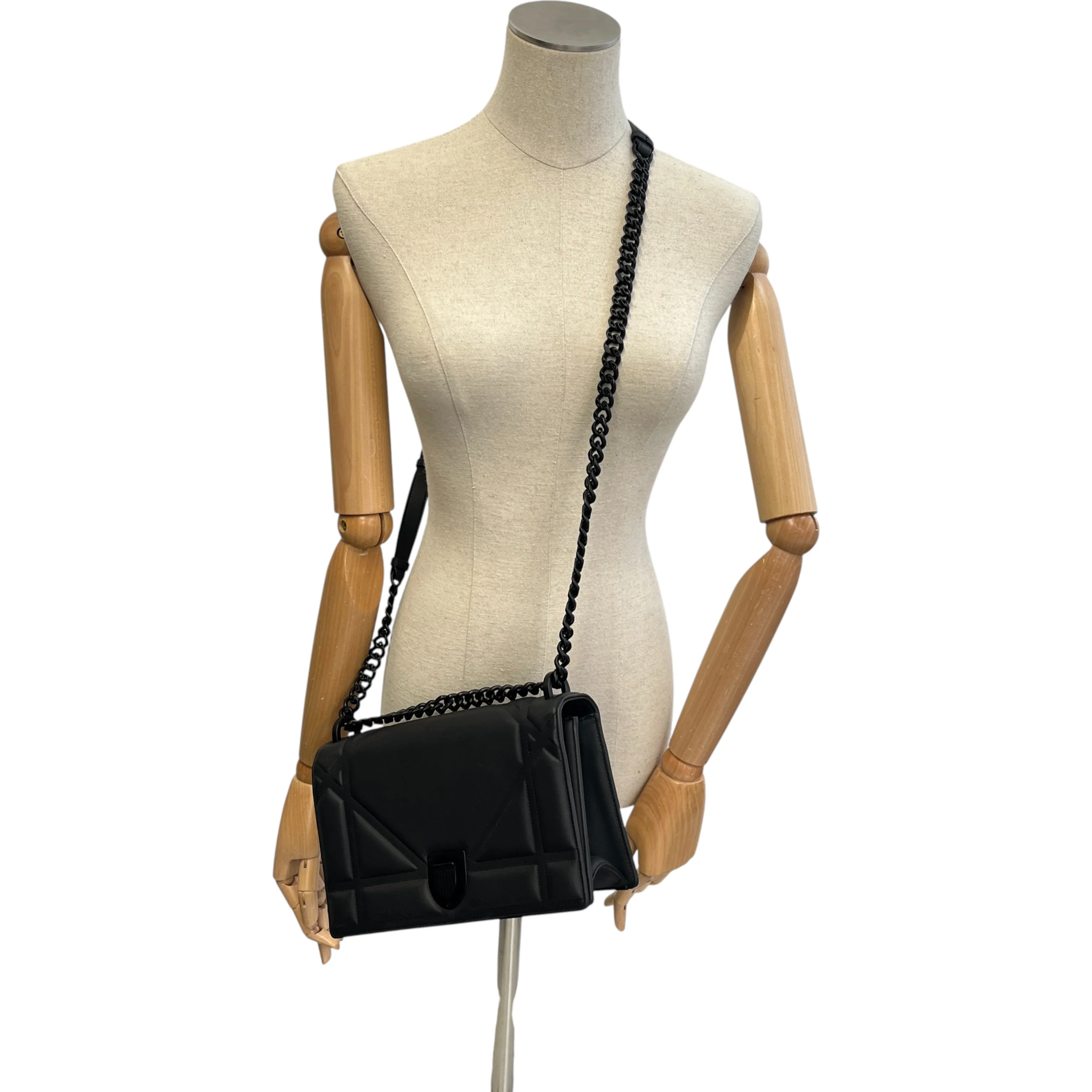 Women's Medium Diorama Matte Bag Black - Image 2