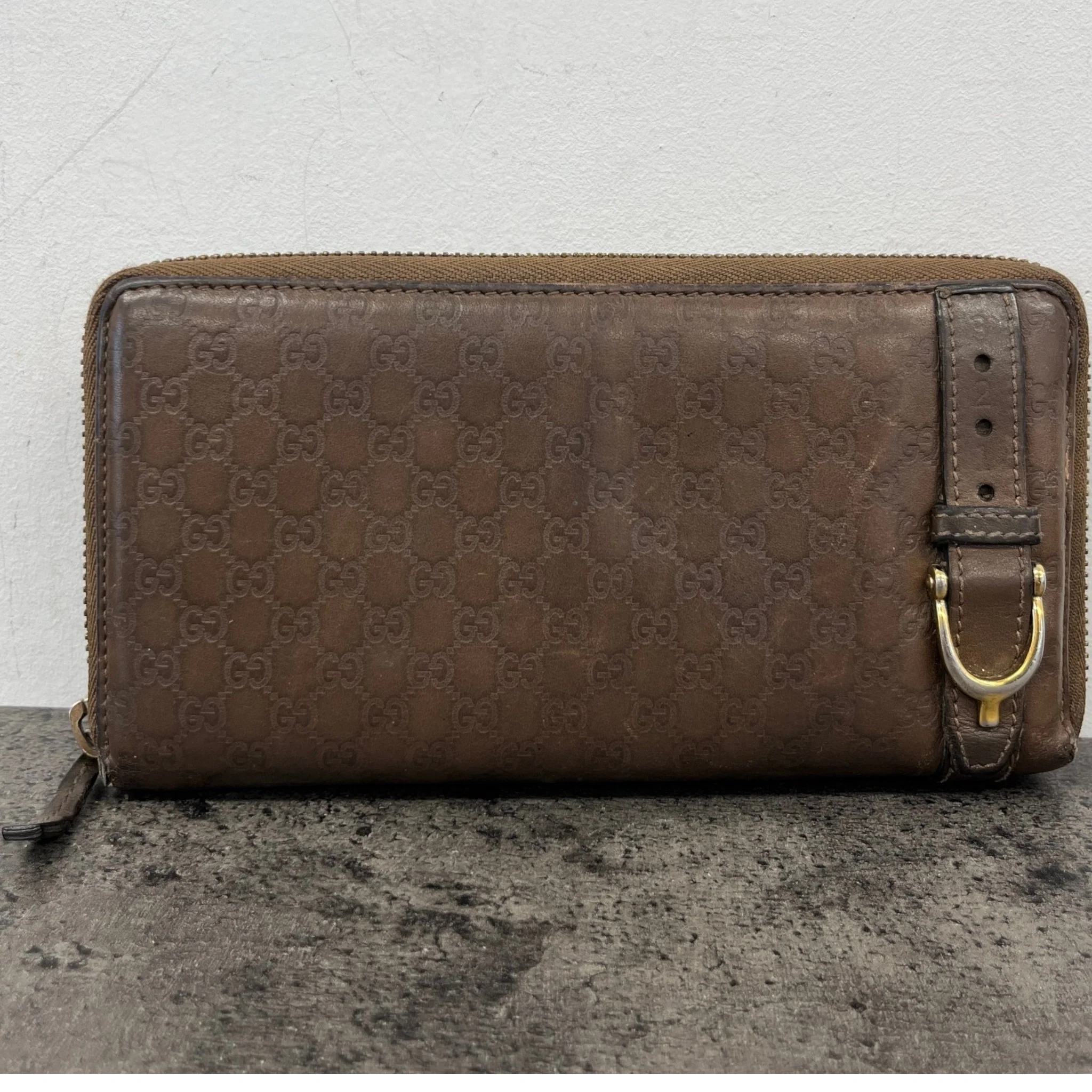Women's Micro Guccissima Wallet Brown - Image 11
