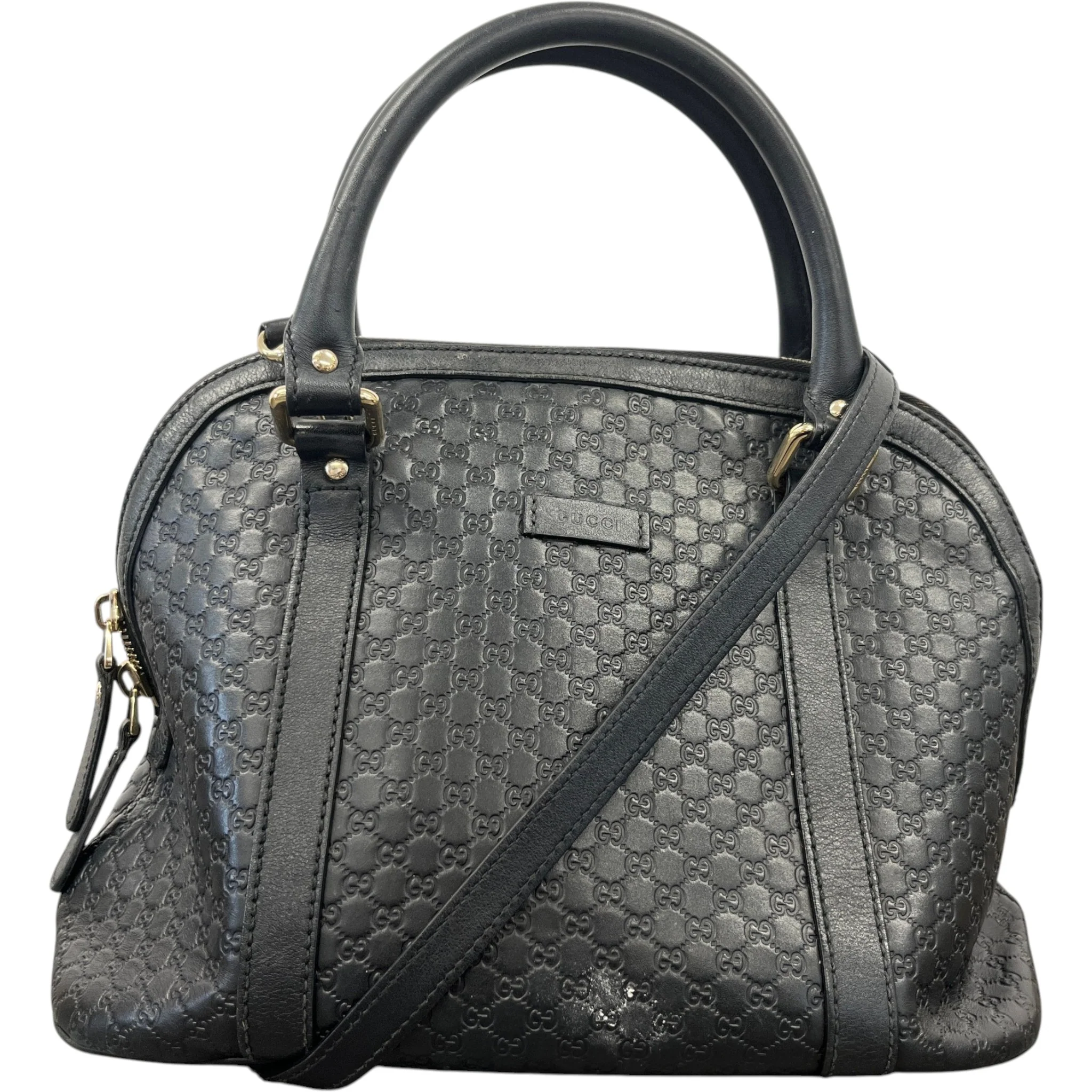 Women's Microguccissima Dome Handbag Black
