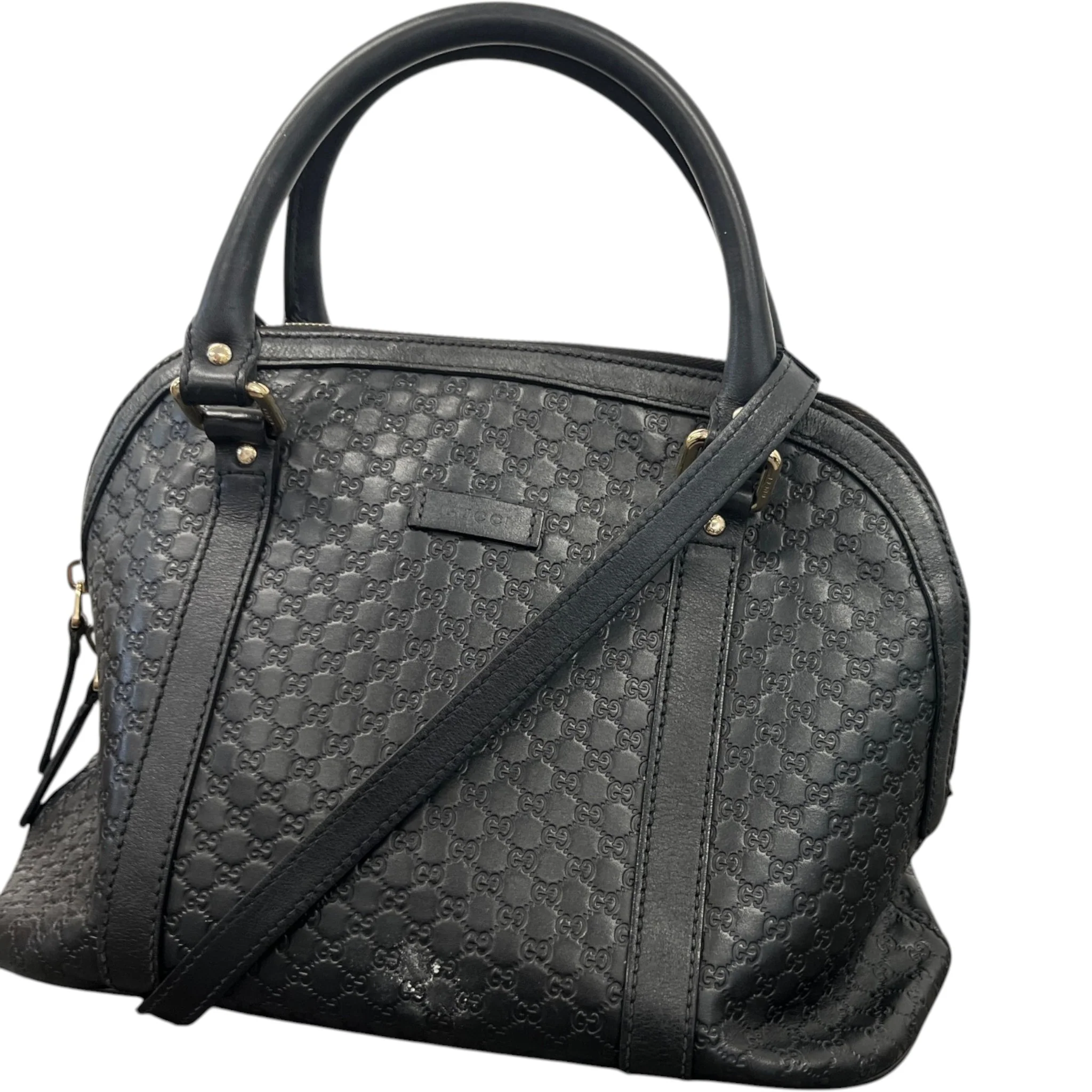 Women's Microguccissima Dome Handbag Black - Image 5