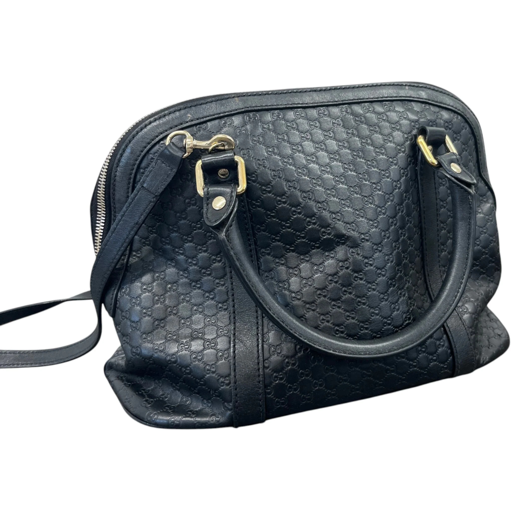 Women's Microguccissima Dome Handbag Black - Image 8