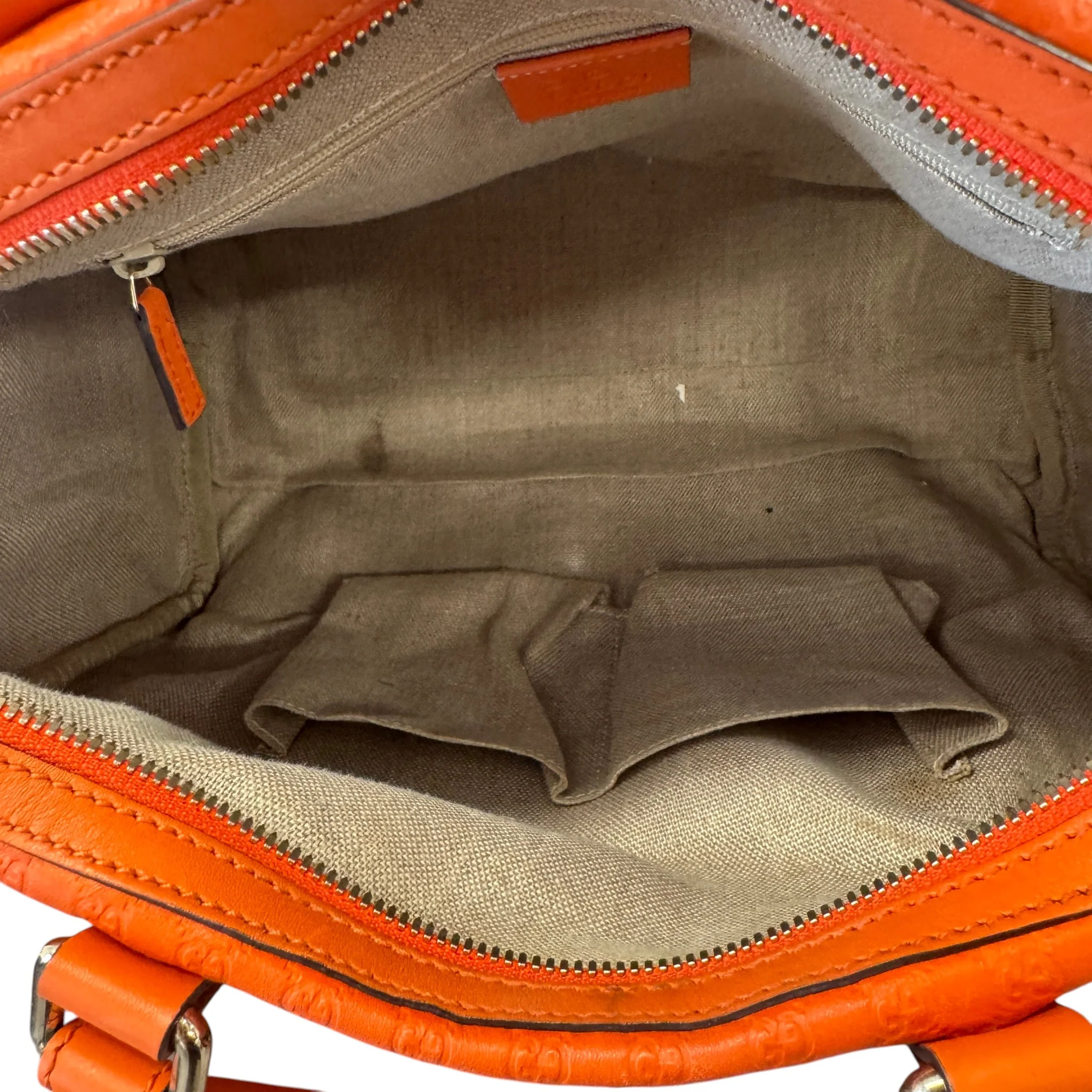 Women's Microguccissima Joy Boston Bag Orange - Image 10