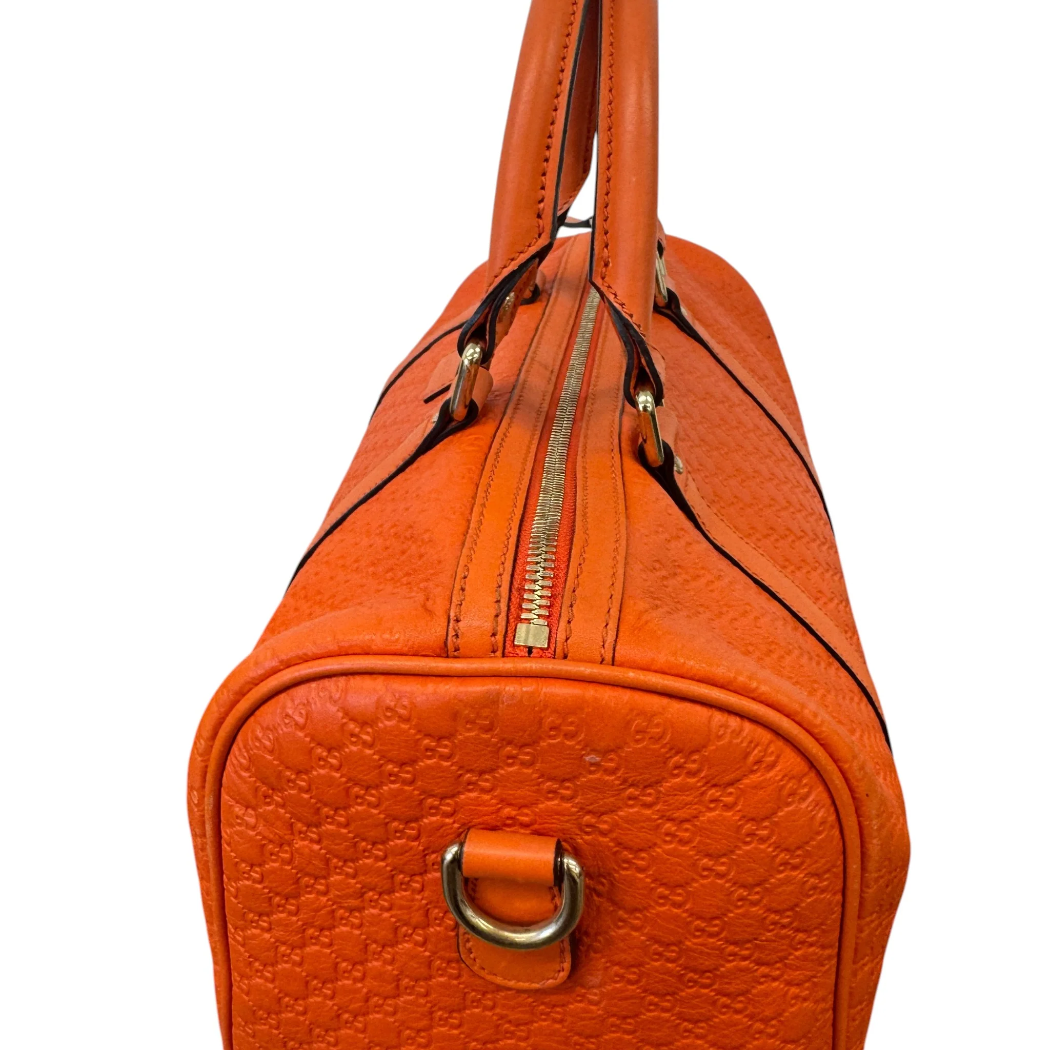 Women's Microguccissima Joy Boston Bag Orange - Image 6