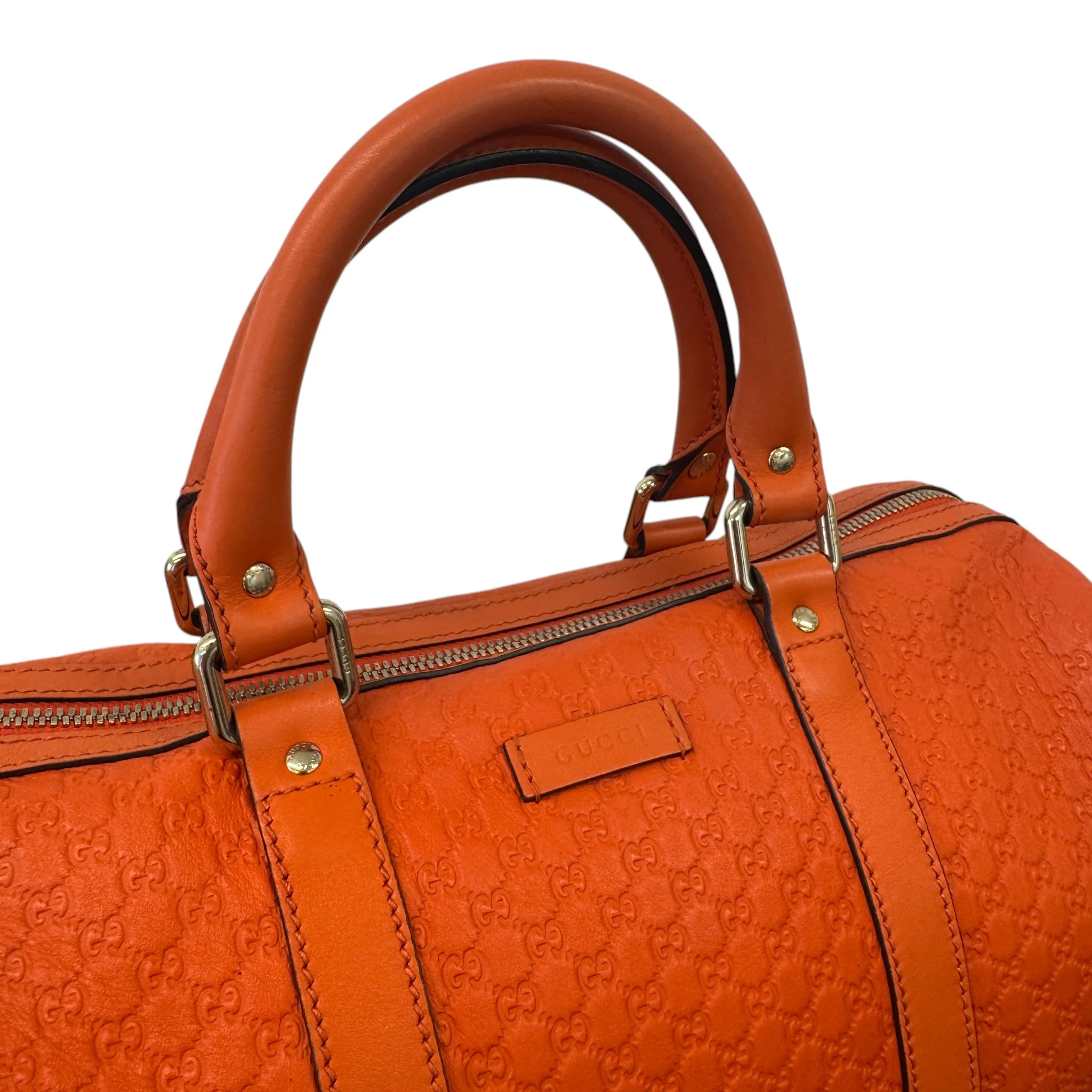 Women's Microguccissima Joy Boston Bag Orange - Image 7