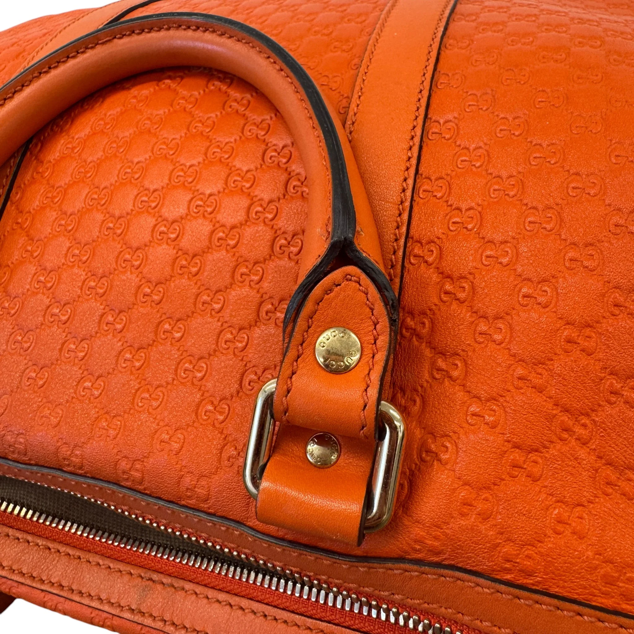 Women's Microguccissima Joy Boston Bag Orange - Image 8