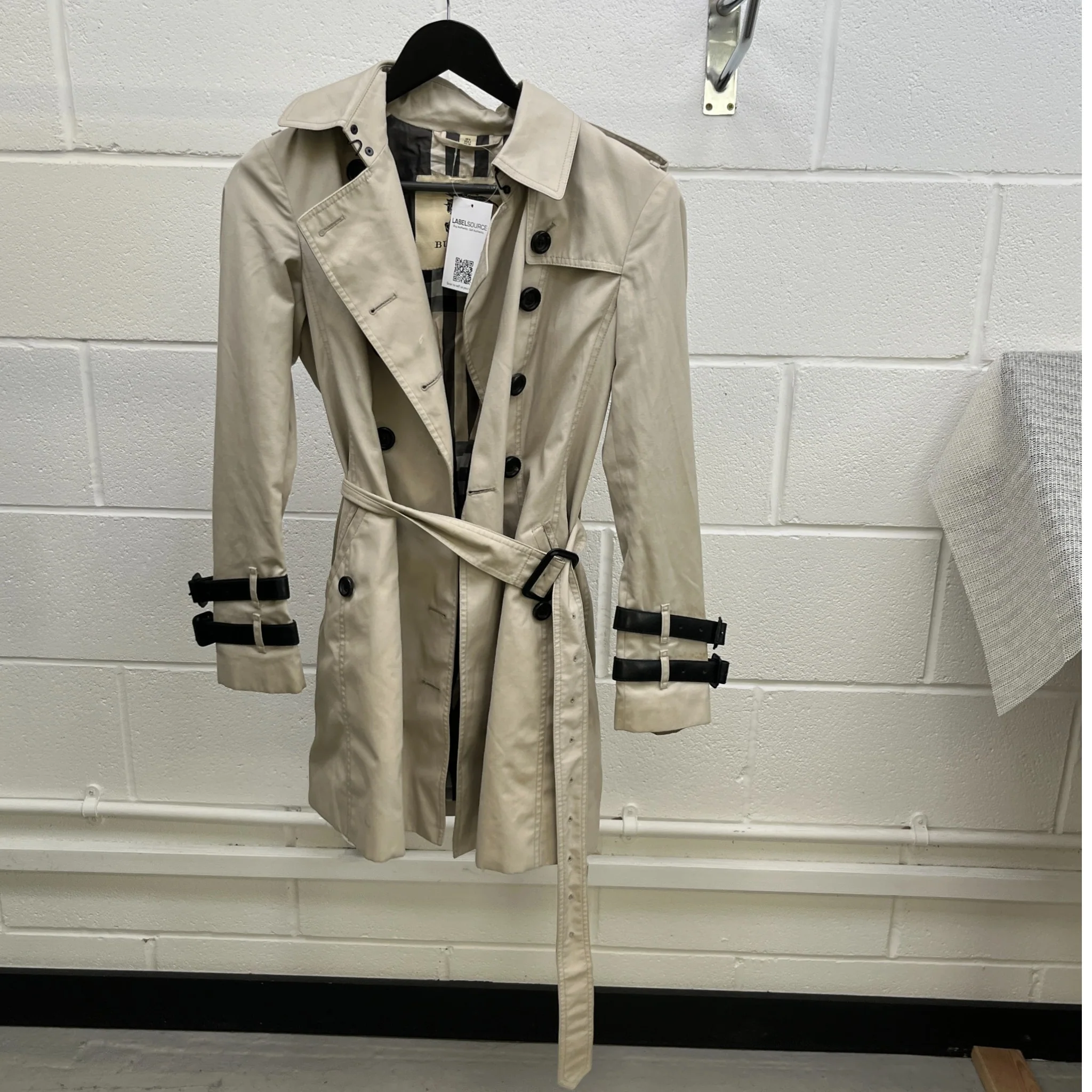 Women's Mid Length Gabardine Trench Jacket Beige Size 00 / UK 6 - Image 10