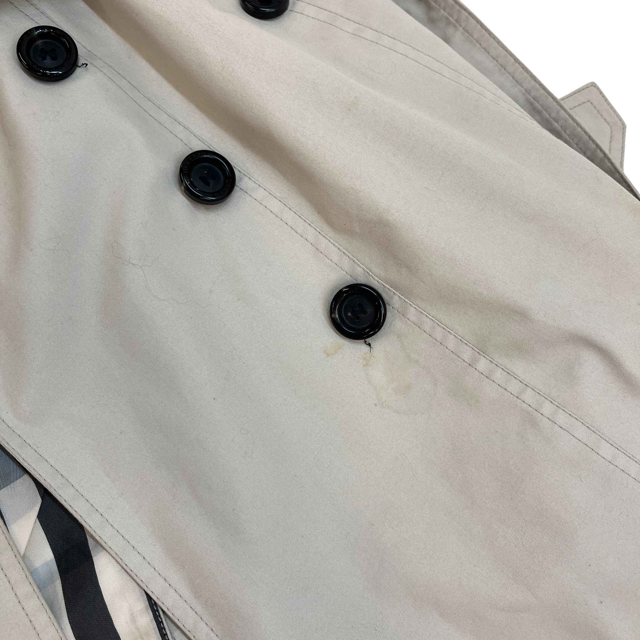 Women's Mid Length Gabardine Trench Jacket Beige Size 00 / UK 6 - Image 12