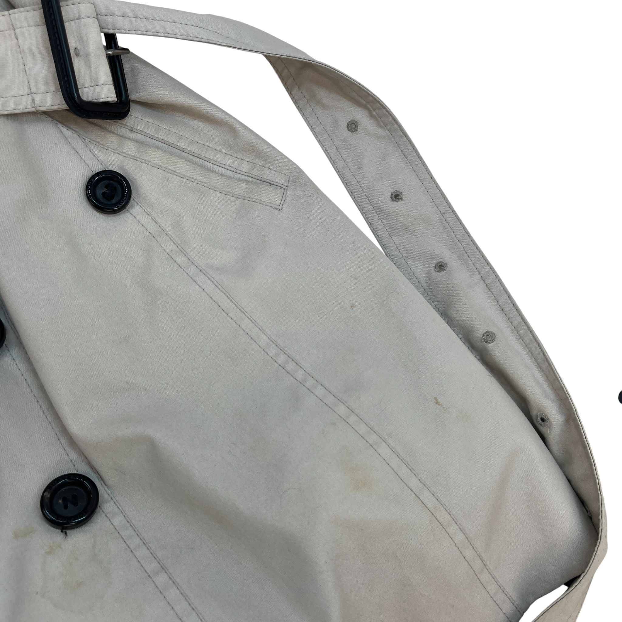 Women's Mid Length Gabardine Trench Jacket Beige Size 00 / UK 6 - Image 13