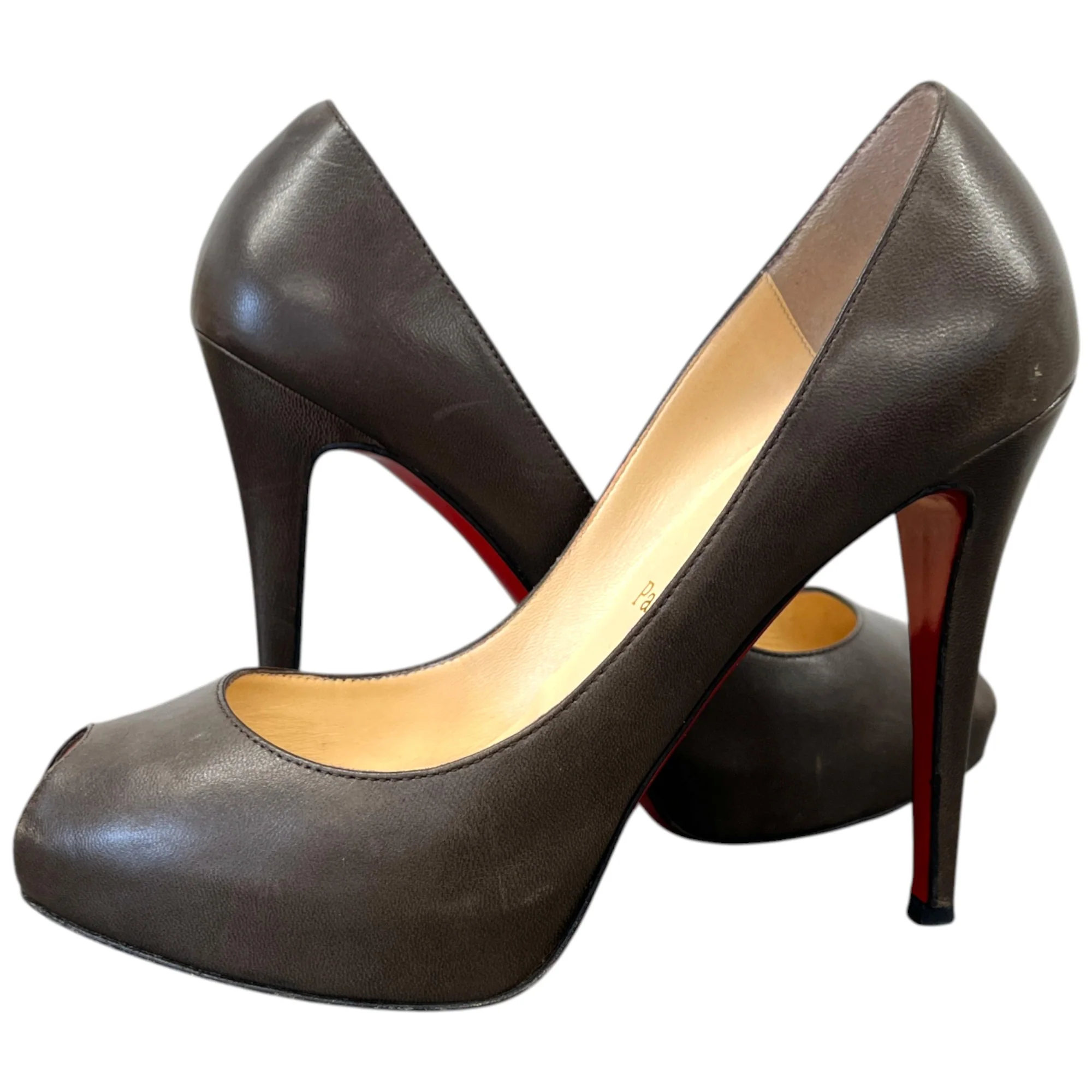 Women's Mini Bout Heels Brown Size EU 38 / UK 5 - Image 3