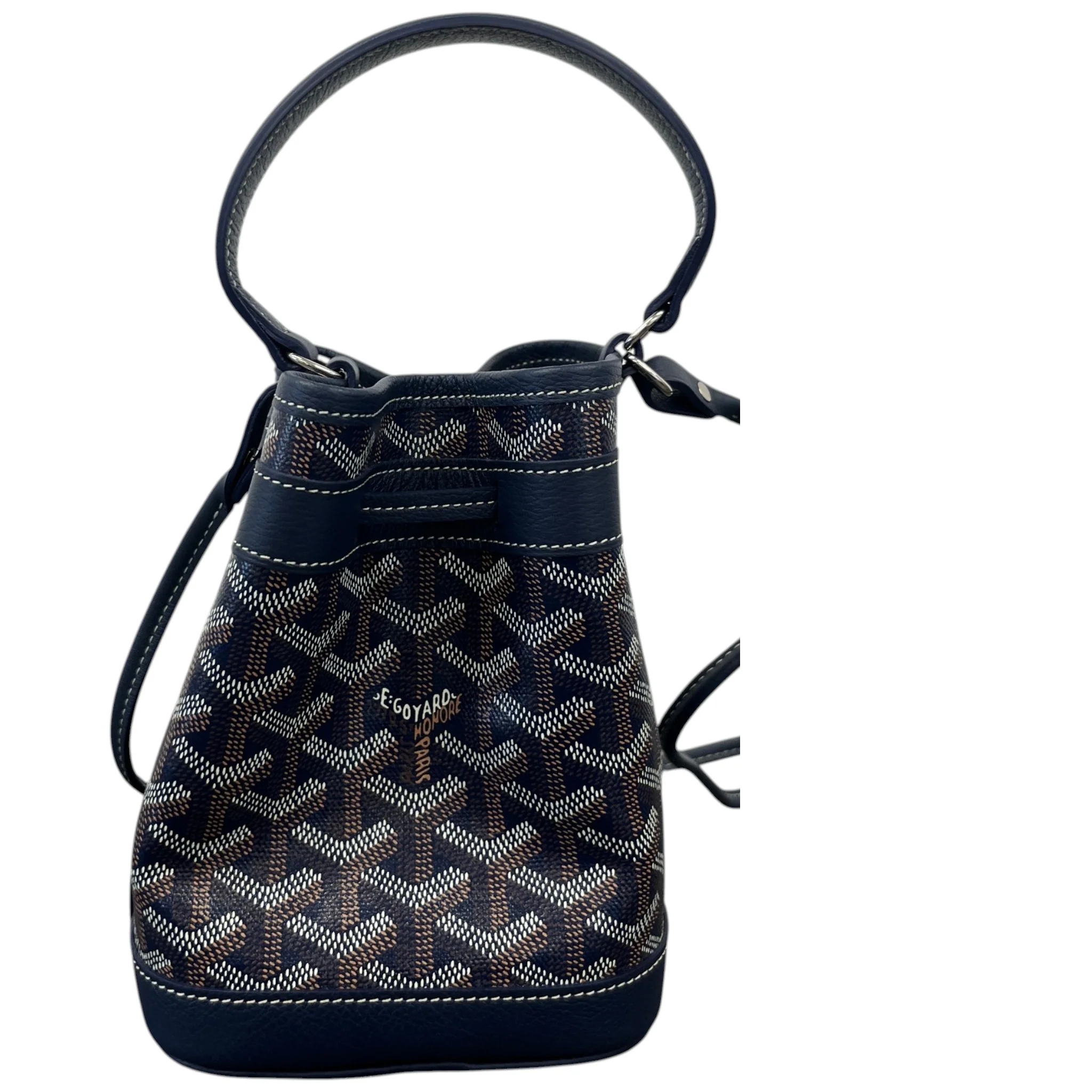 Women's Mini Petit Flot Bucket Bag Navy - Image 3