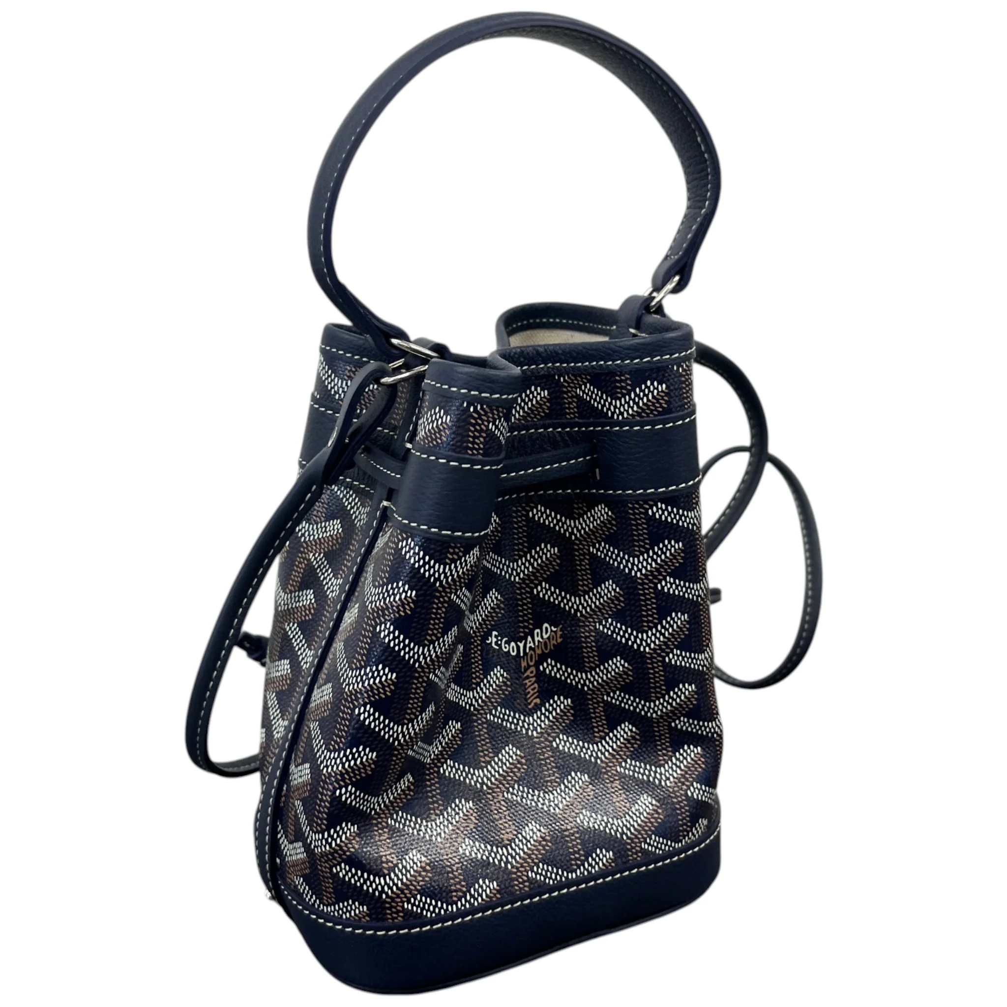 Women's Mini Petit Flot Bucket Bag Navy - Image 8