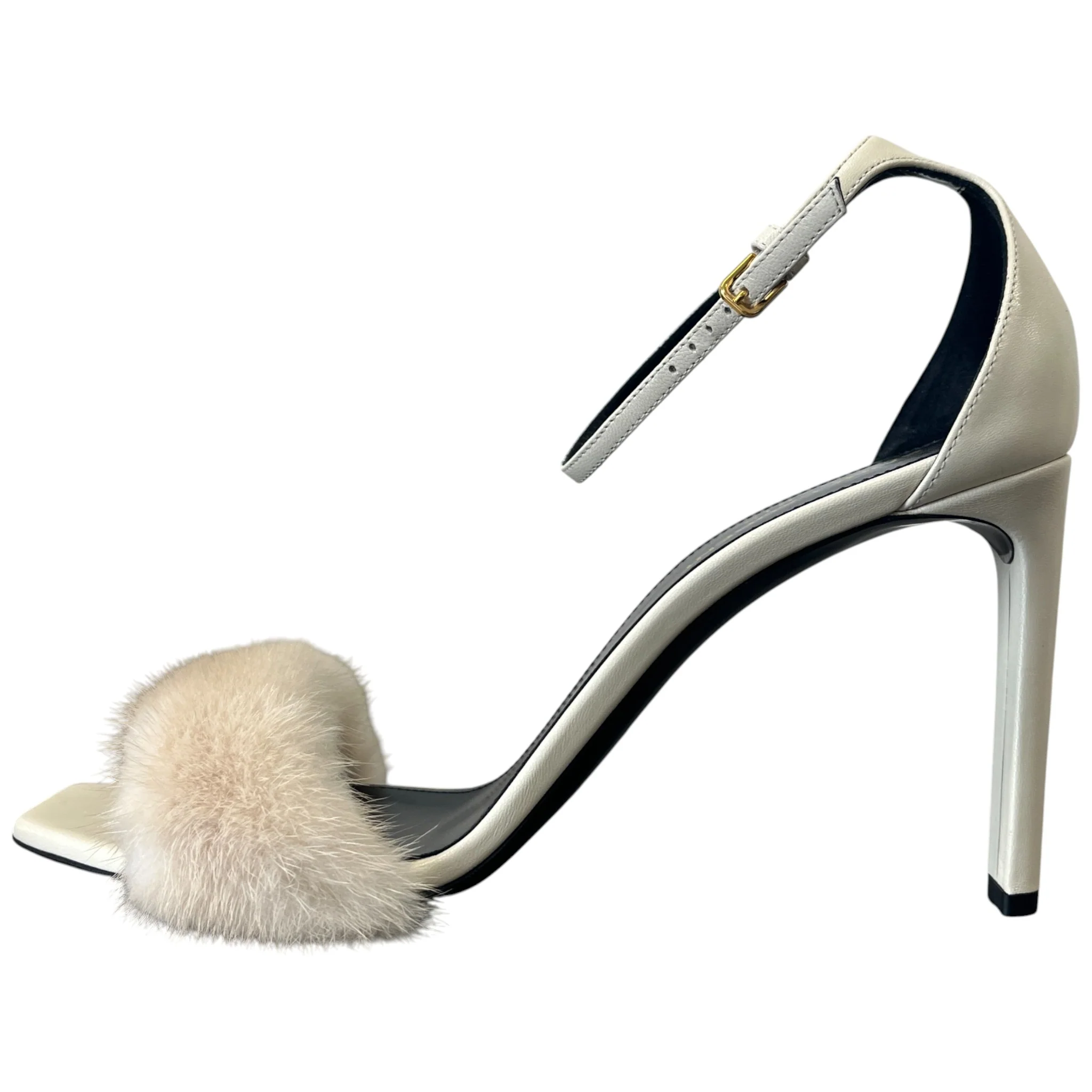 Women's Mink Fur Roy Heels Beige Size EU 39 / UK 6 - Image 5