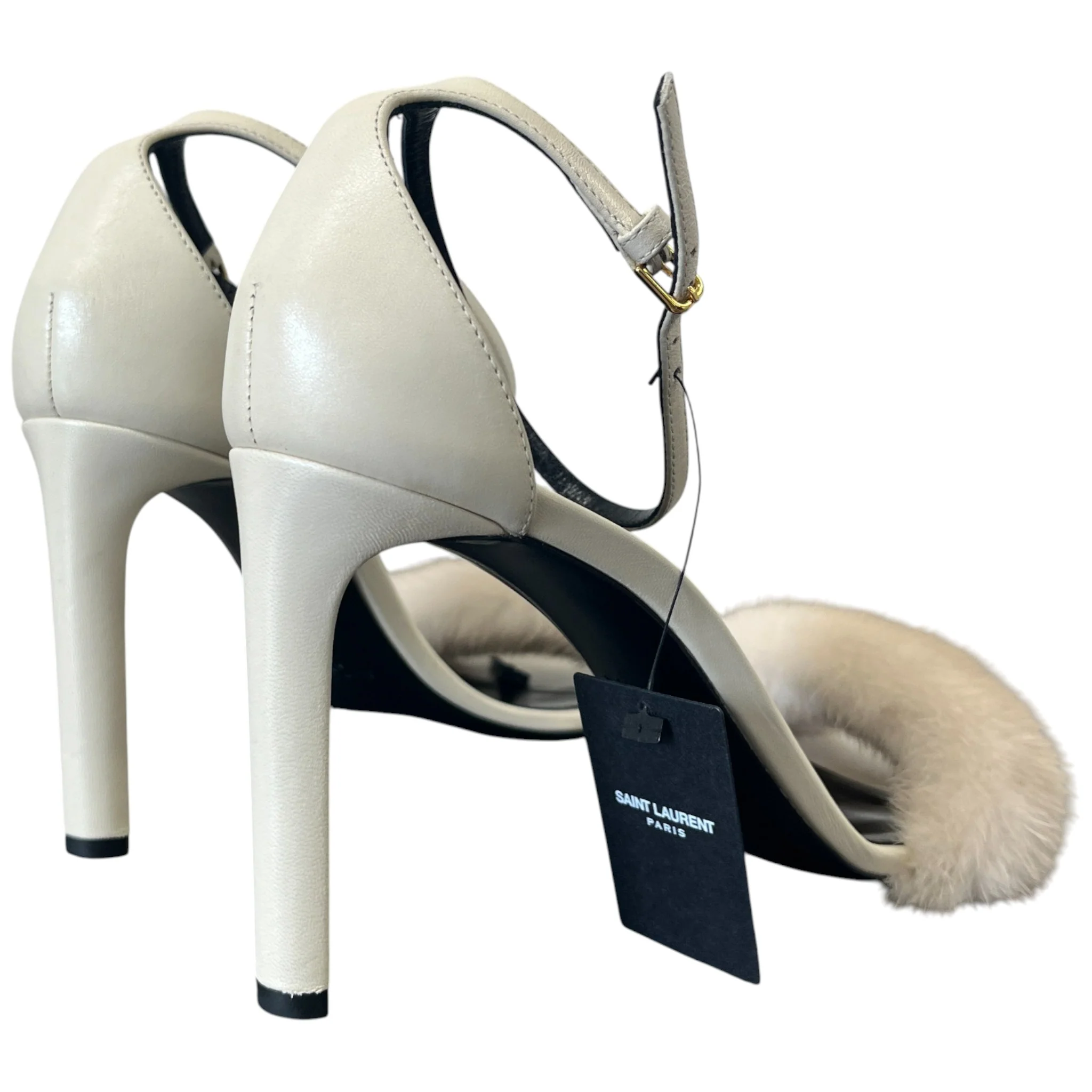 Women's Mink Fur Roy Heels Beige Size EU 39 / UK 6 - Image 9