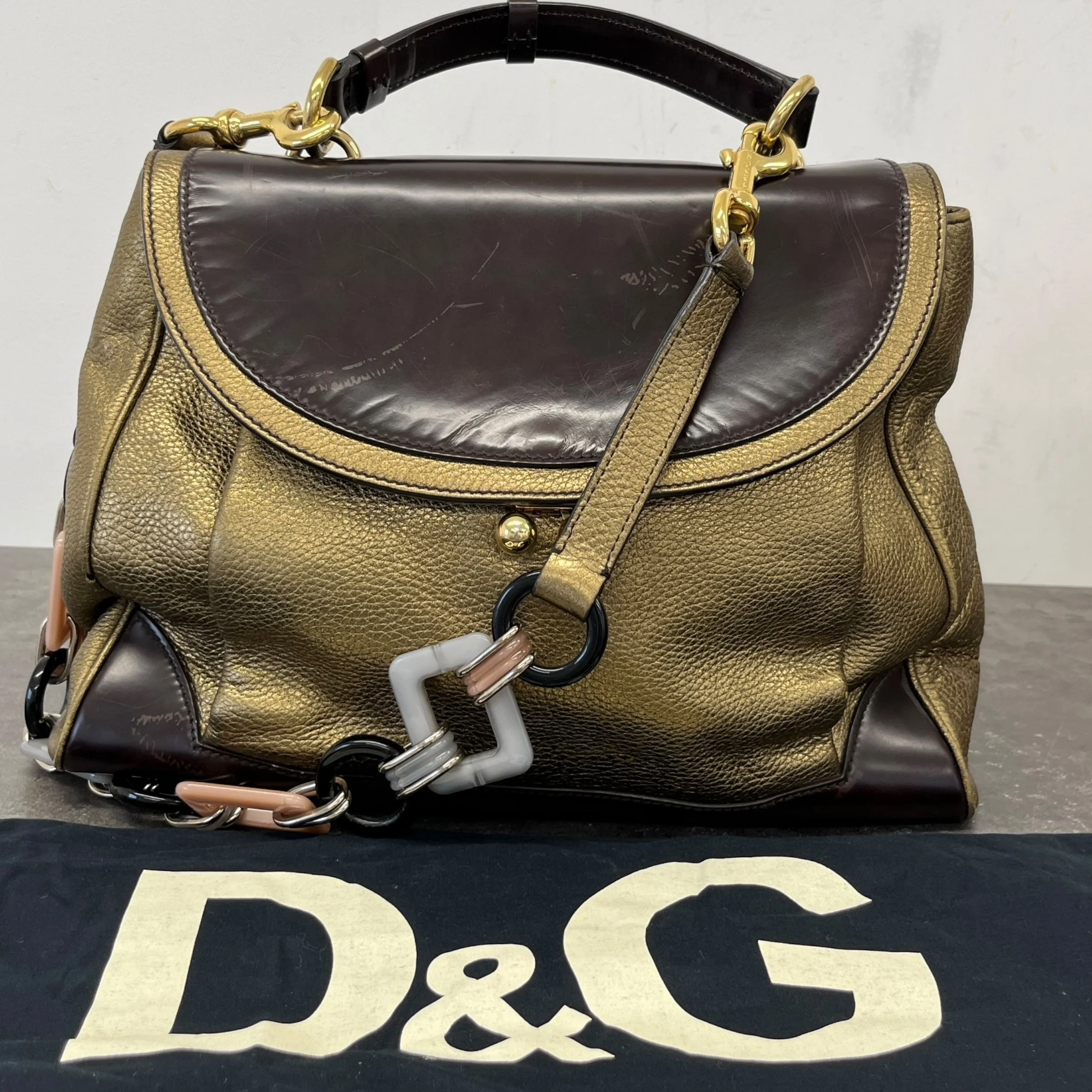 Women's Miss Babette Handbag Gold - Image 15