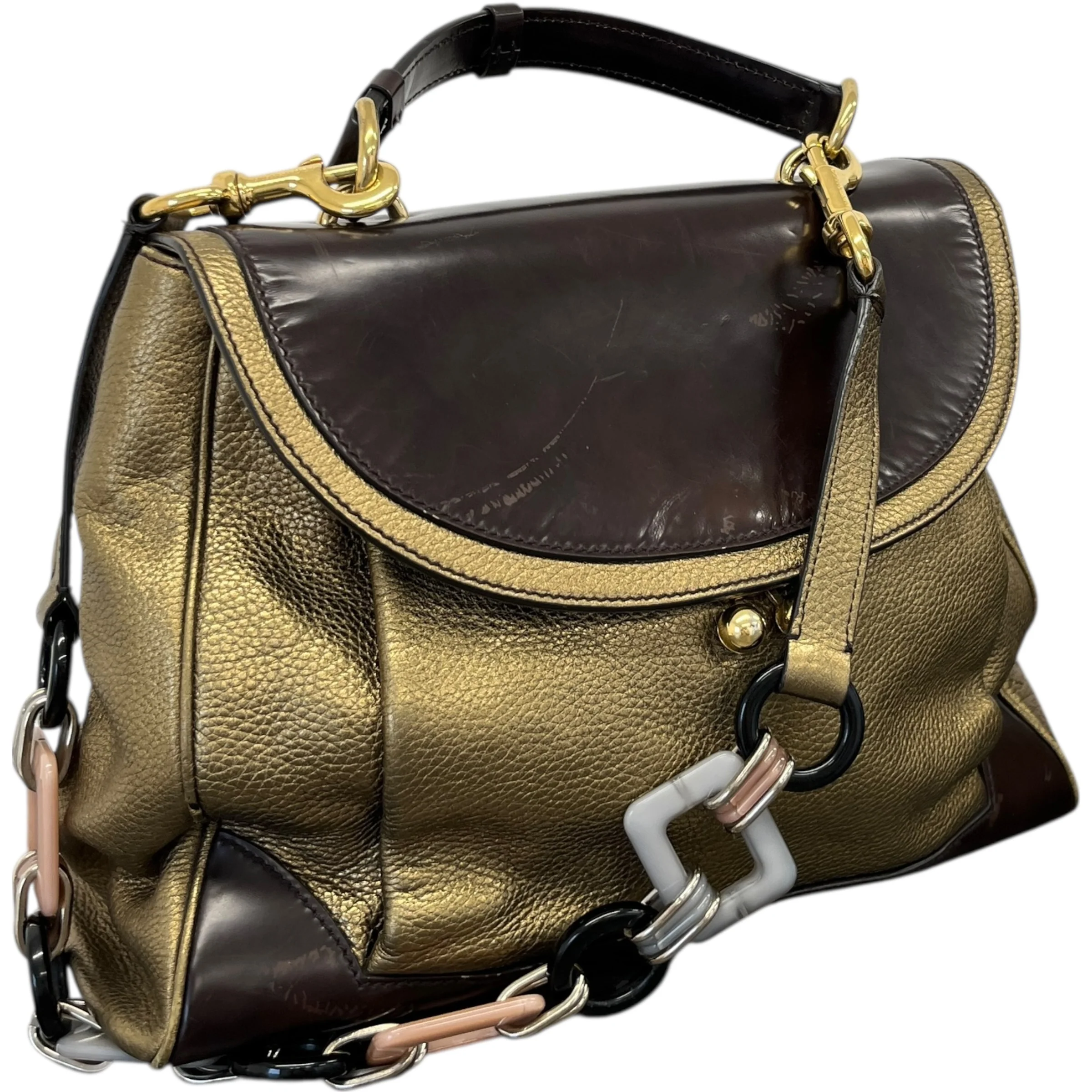 Women's Miss Babette Handbag Gold - Image 8