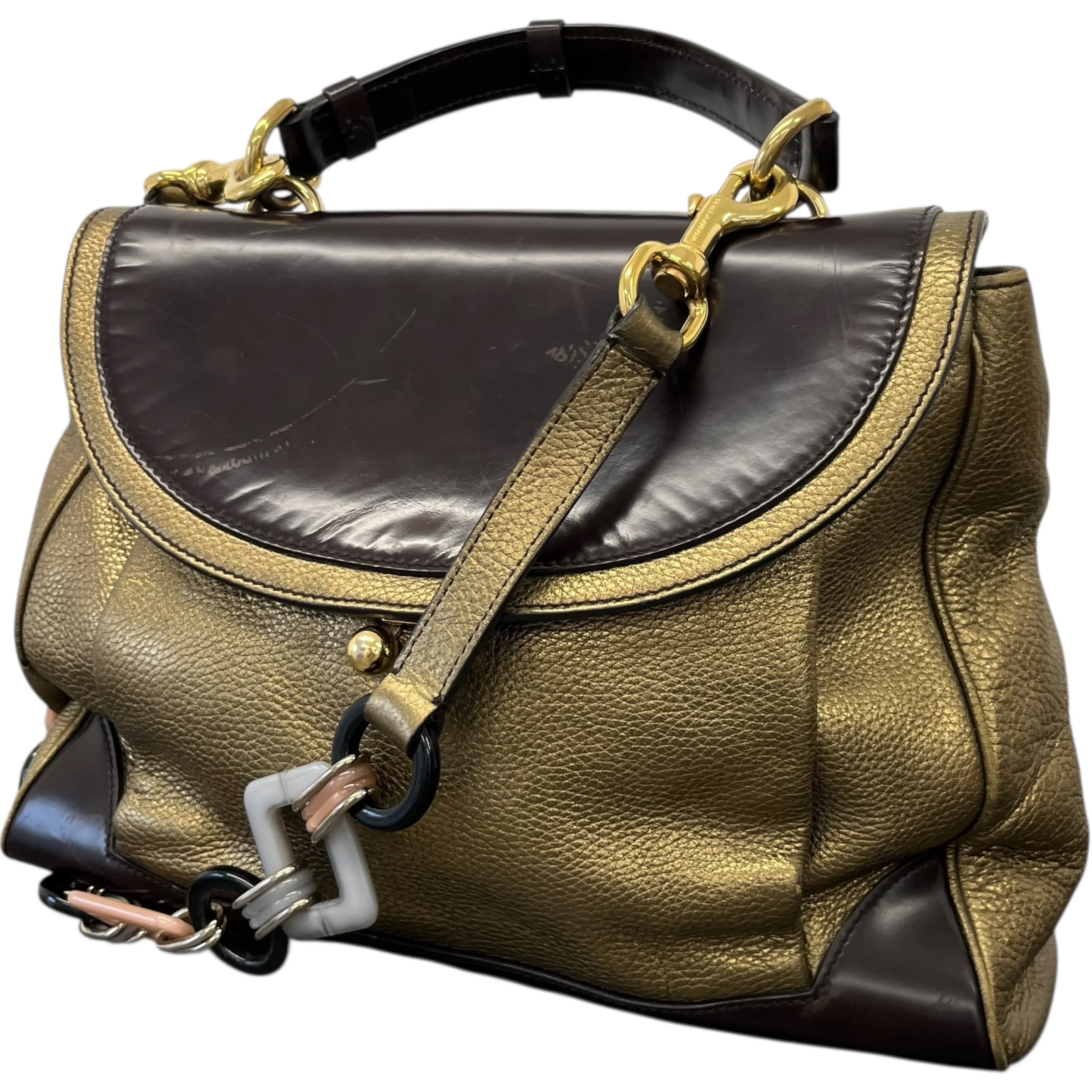 Women's Miss Babette Handbag Gold - Image 9