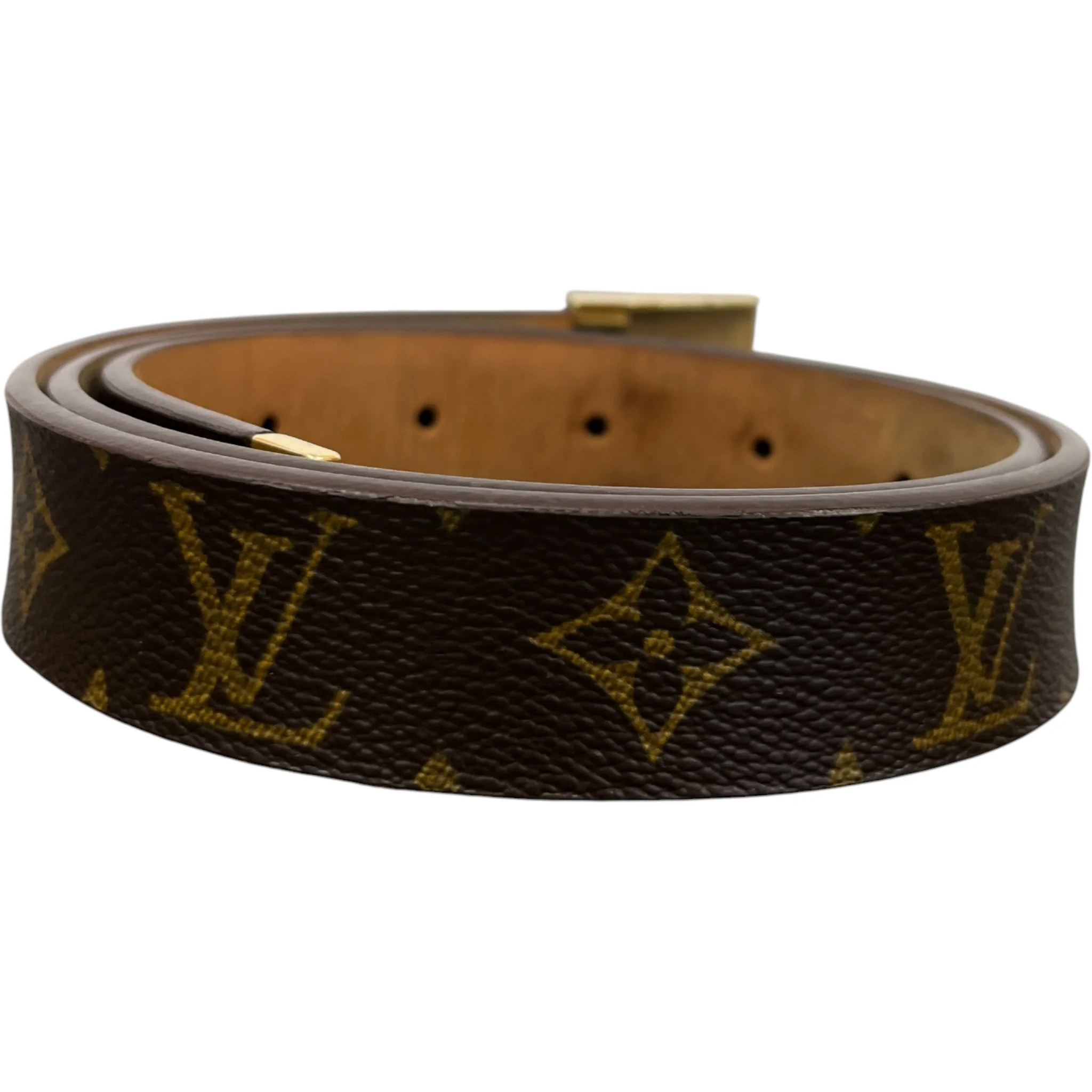 Women's Monogram Ceinture Carree Belt Brown Size Waist 34" - Image 2