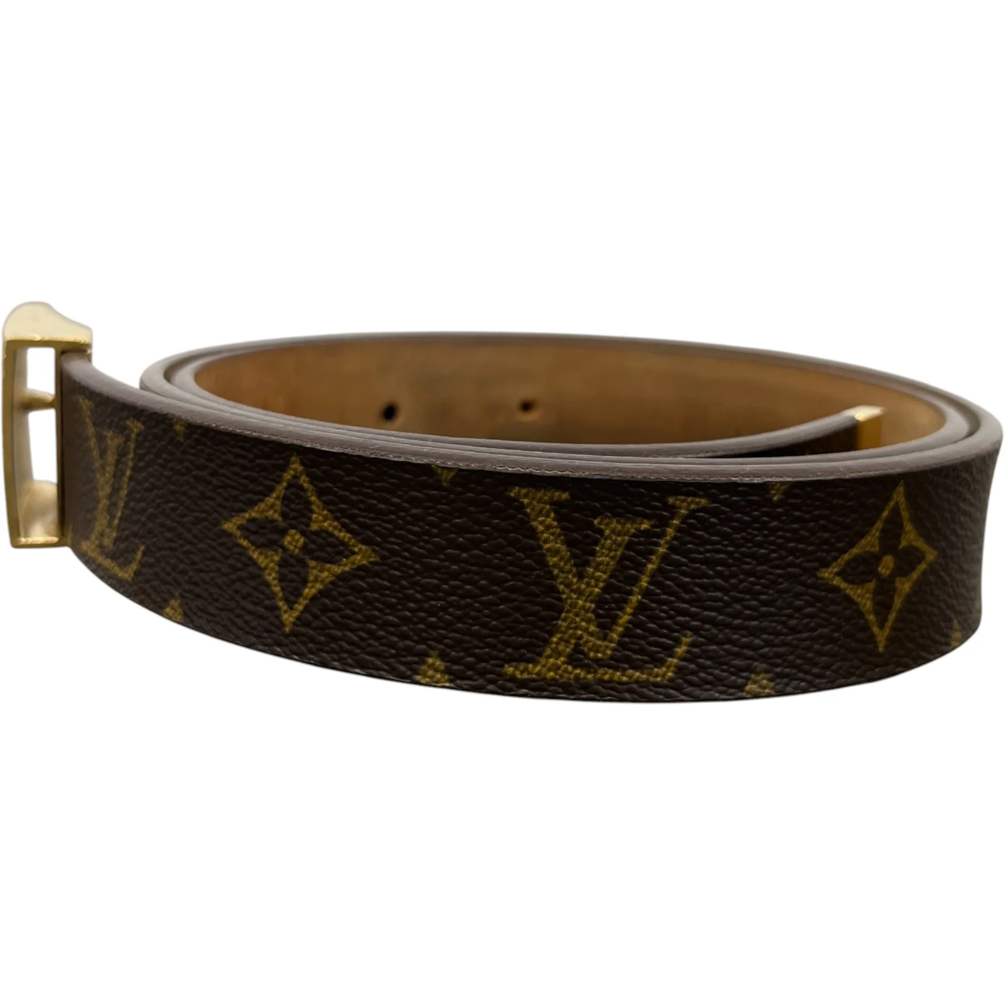 Women's Monogram Ceinture Carree Belt Brown Size Waist 34" - Image 3